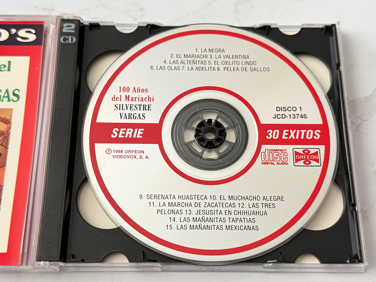 Mariachi Silvestre Vargas – 100 Anos Del Mariachi - Serie 30 Exitos (2-CD Set) (1998)