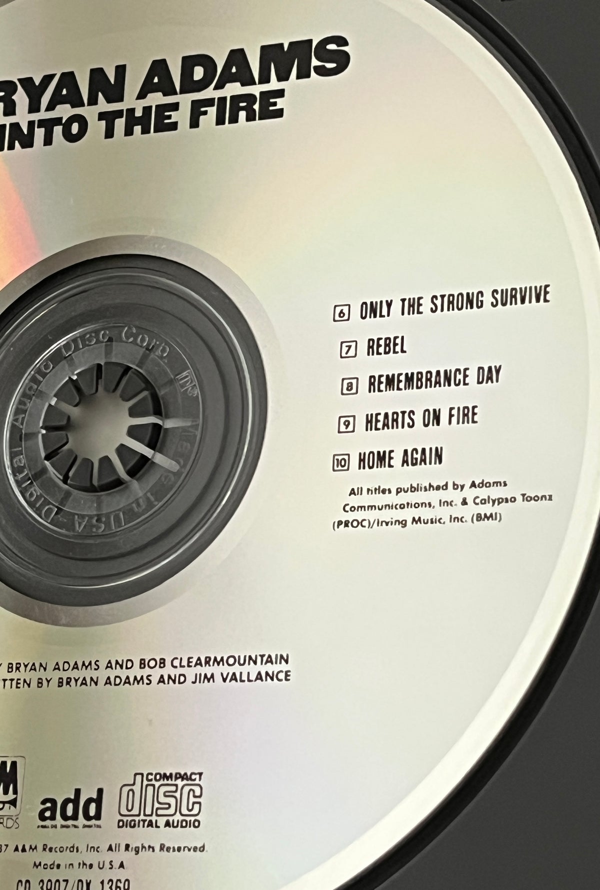 Bryan Adams – Into The Fire (1987) [DADC PRESS]