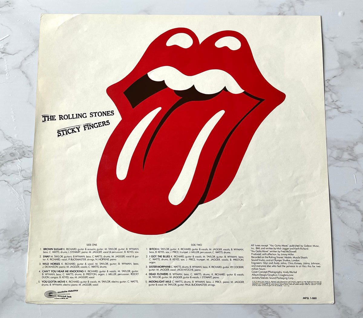 Rolling Stones Sticky Fingers LP MFSL JAPAN PRESS COMPLETE Mobile Fidelity 1-060