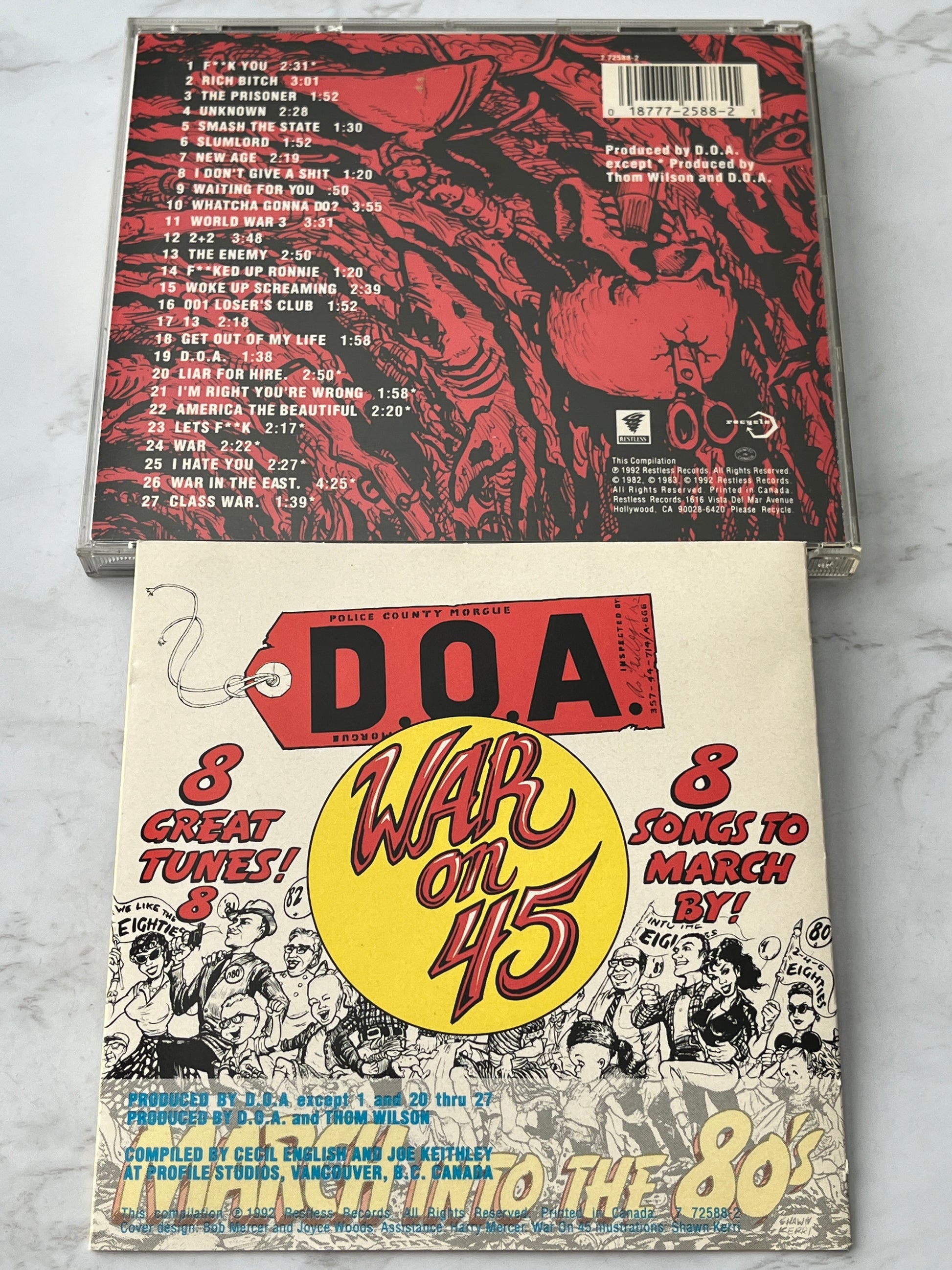 D.O.A. – Bloodied But Unbowed / War On 45 (1992) [CANADA PRESS]