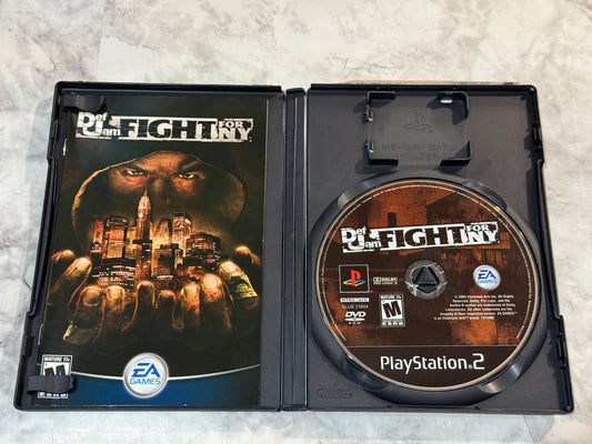Def Jam Fight For NY PS2 BLACK LABEL CIB Complete w/Manual EA 2004 RARE!
