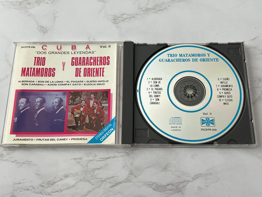 Trio Matamoros Y Guaracheros De Oriente – Cuba: Dos Grandes Leyendas Vol. II [CANADA PRESS]