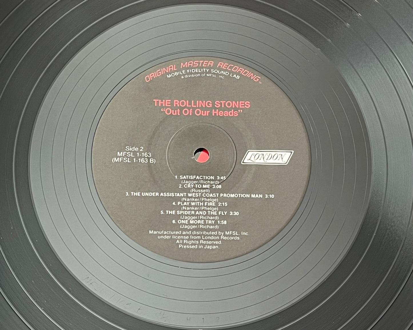 Rolling Stones Out Of Our Heads LP 1984 Mobile Fidelity MFSL 1-163 MADE IN JAPAN