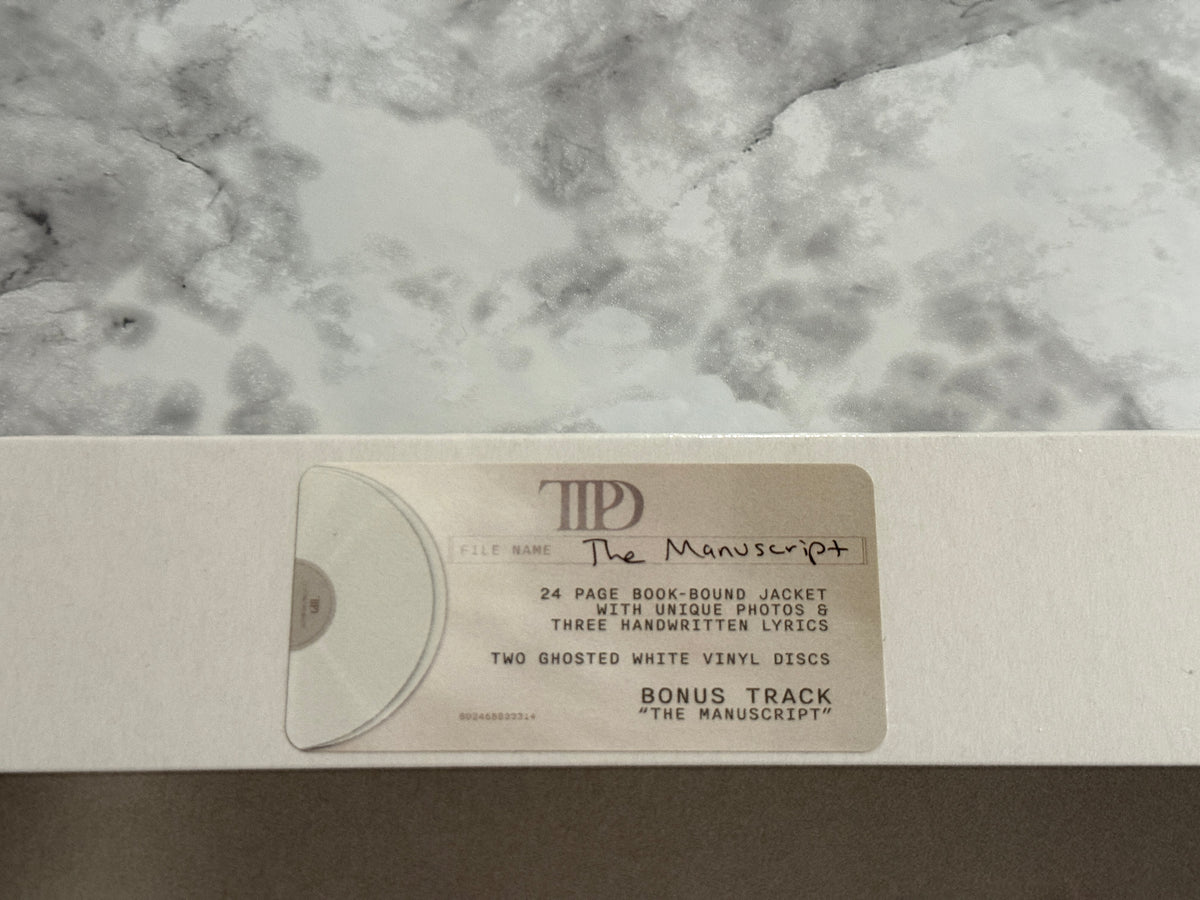 Taylor Swift Tortured Poets Department Manuscript 2 LP SEALED! White Ghost Vinyl