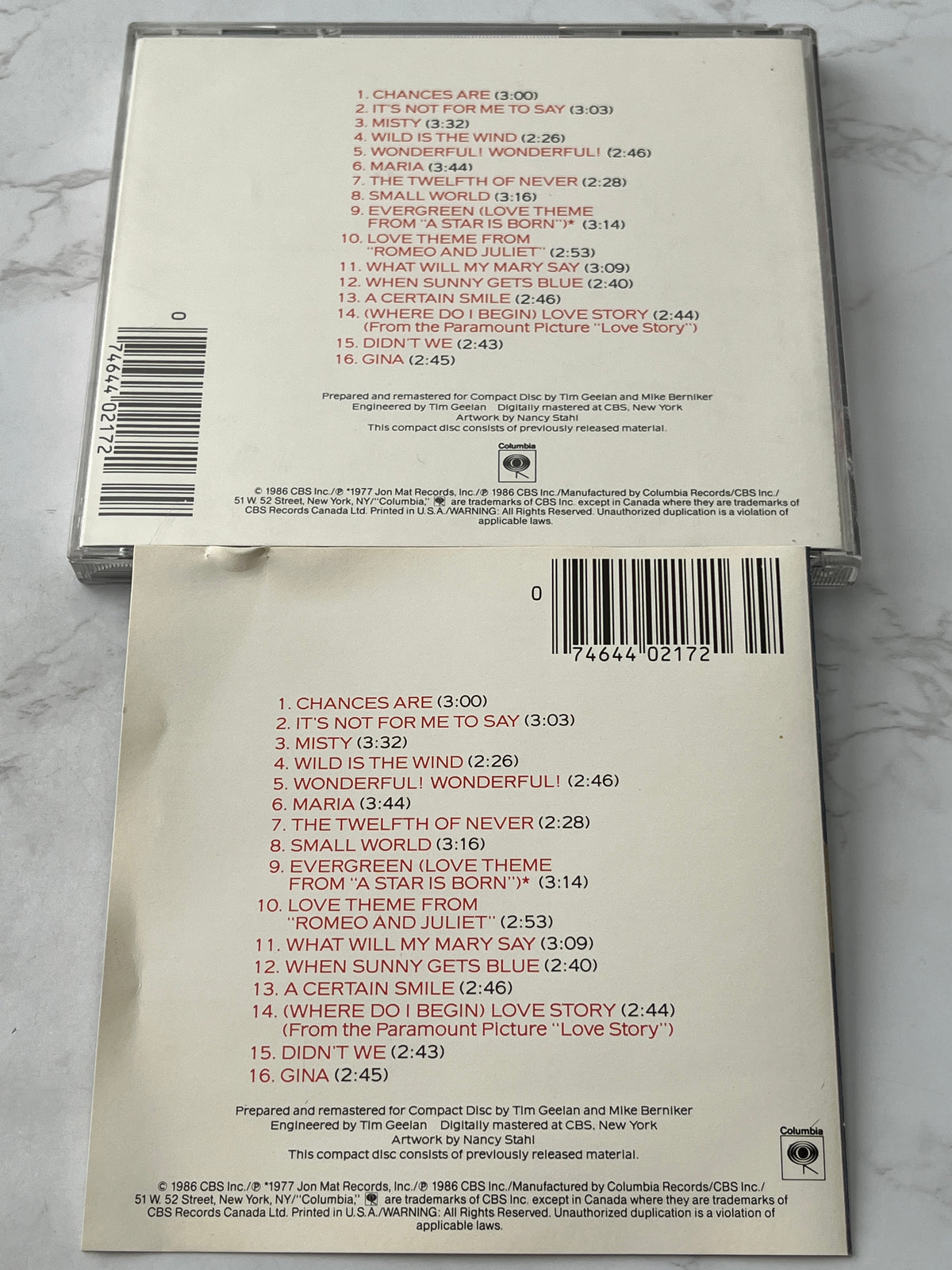Johnny Mathis – 16 Most Requested Songs (1986) [DADC PRESS]
