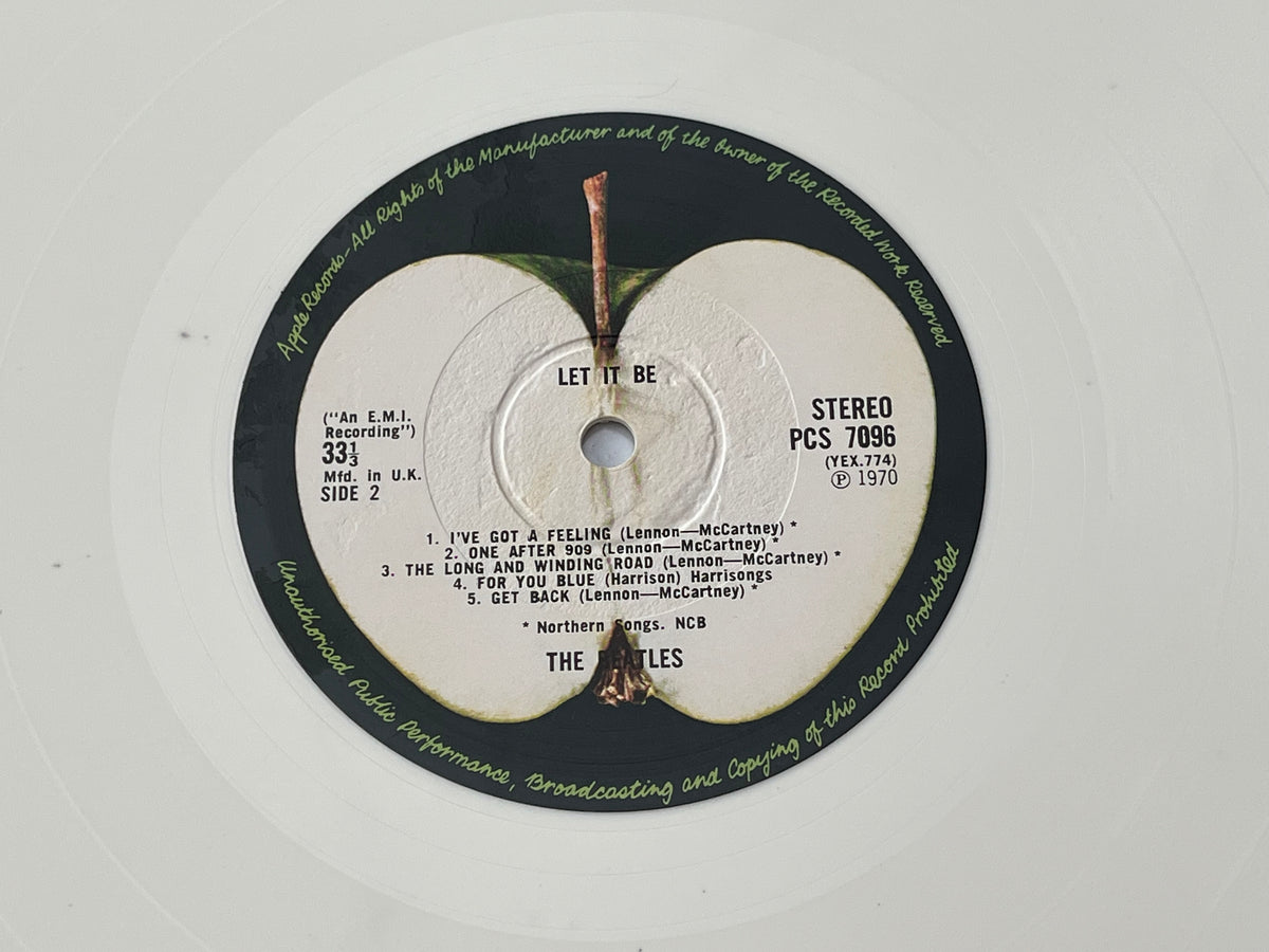 Beatles Let It Be LP ORIGINAL 1978 UK WHITE VINYL Apple PCS 7096 Matrix YEX-773