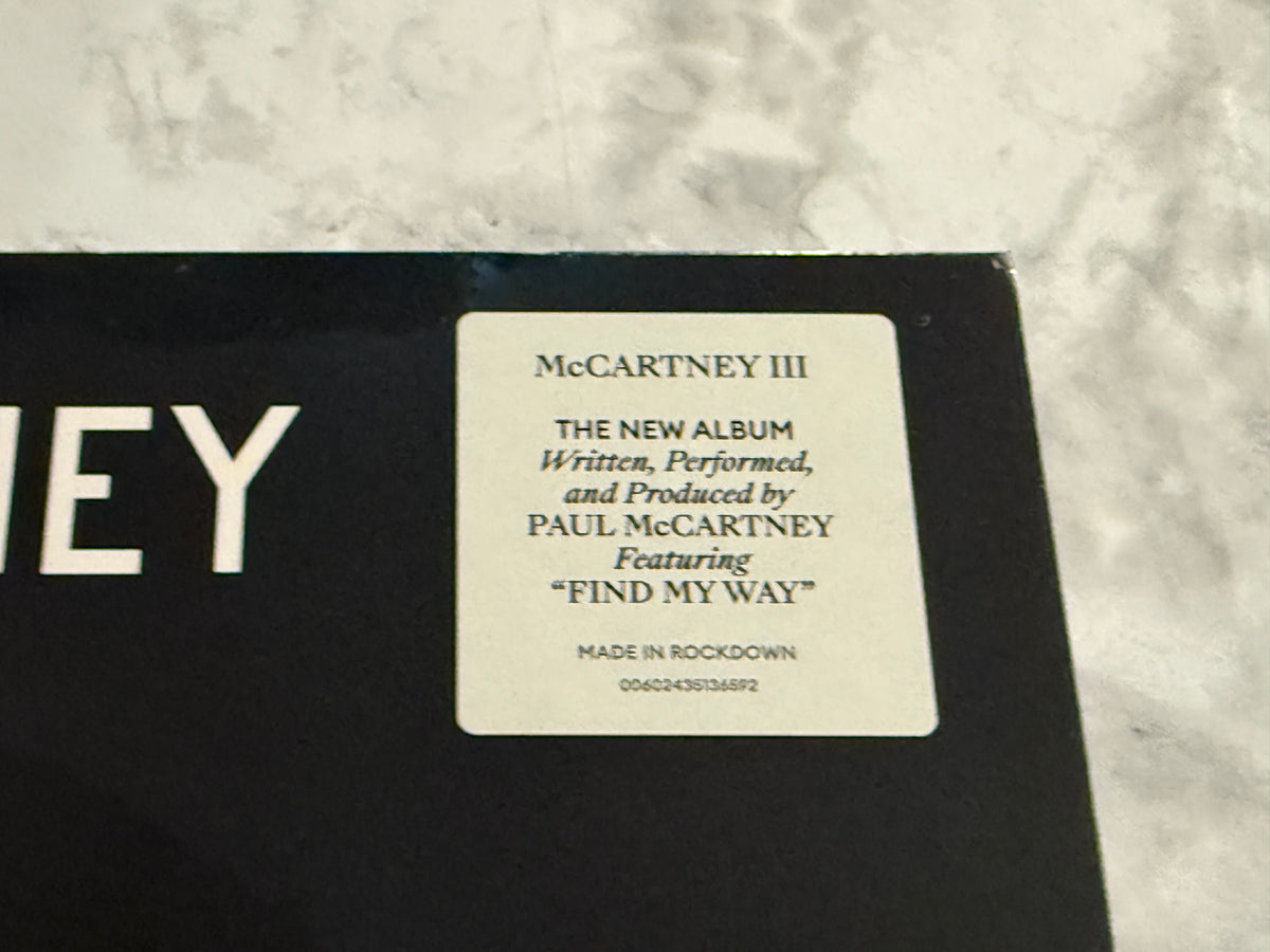 Paul McCartney McCartney III LP 2020 SEALED! Capitol Hype Sticker Germany Import