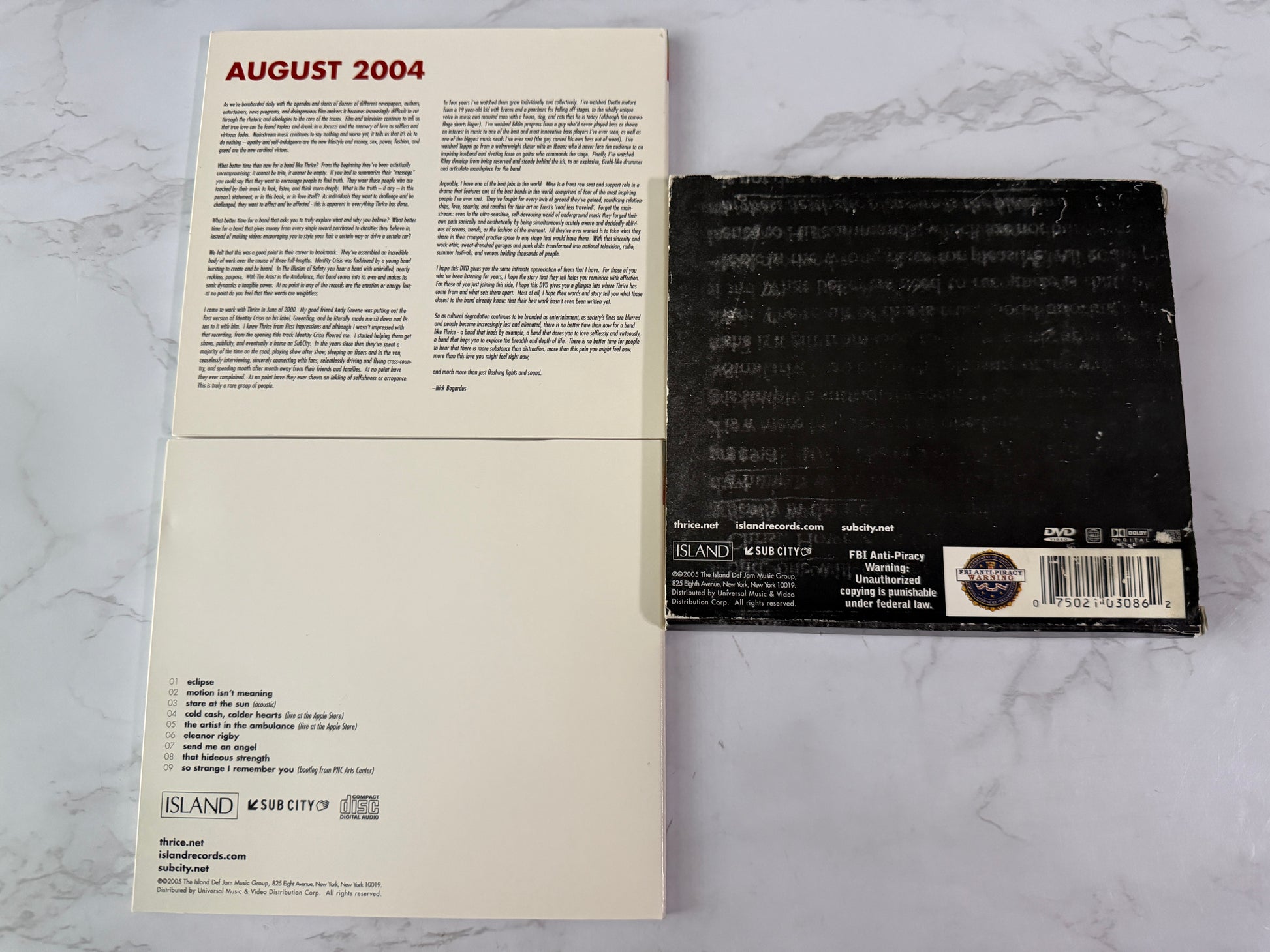 Thrice – If We Could Only See Us Now (CD + DVD Set) (2005)