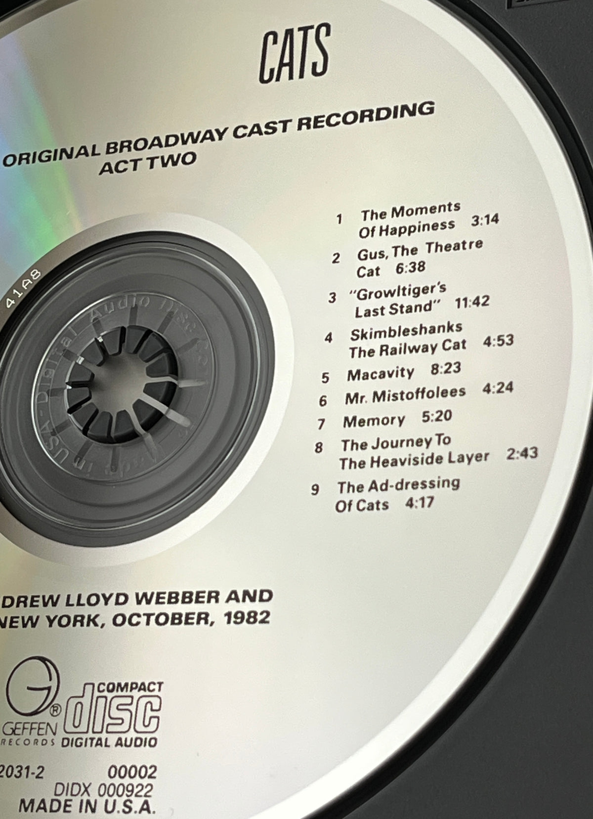 Andrew Lloyd Webber – Cats: Complete Original Broadway Cast Recording (2-CD Set) [DADC PRESS]