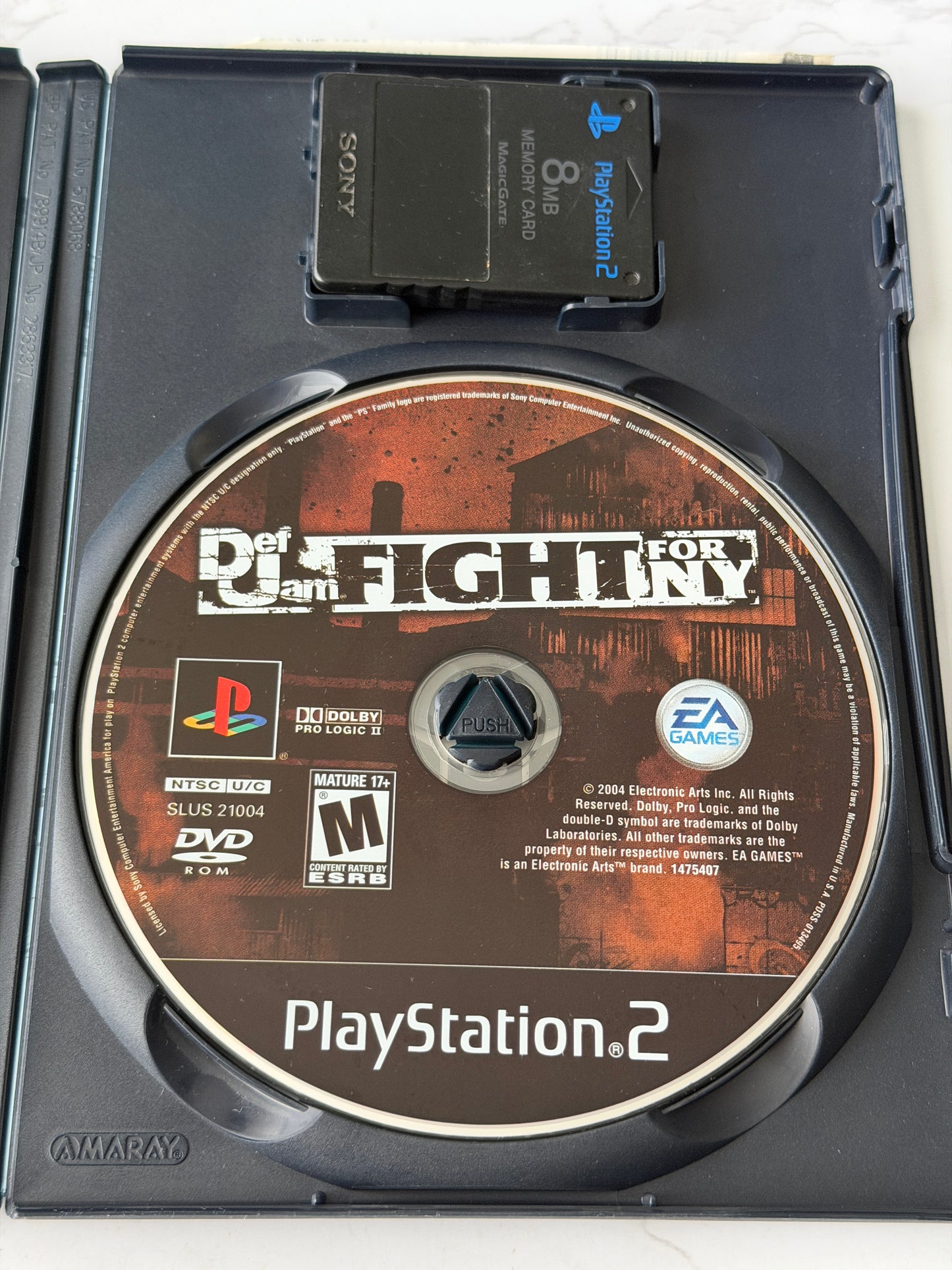 Def Jam Fight For NY PS2 BLACK LABEL CIB Complete w/Manual EA 2004 RARE!