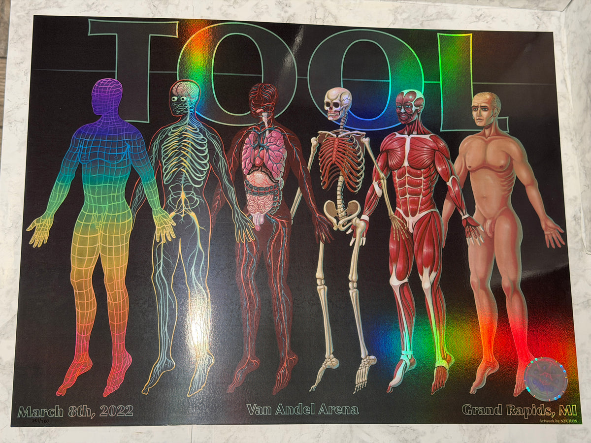 TOOL Concert Poster Grand Rapids MI 3/8/2022 NYCHOS Foil Numbered /750 Van Andel