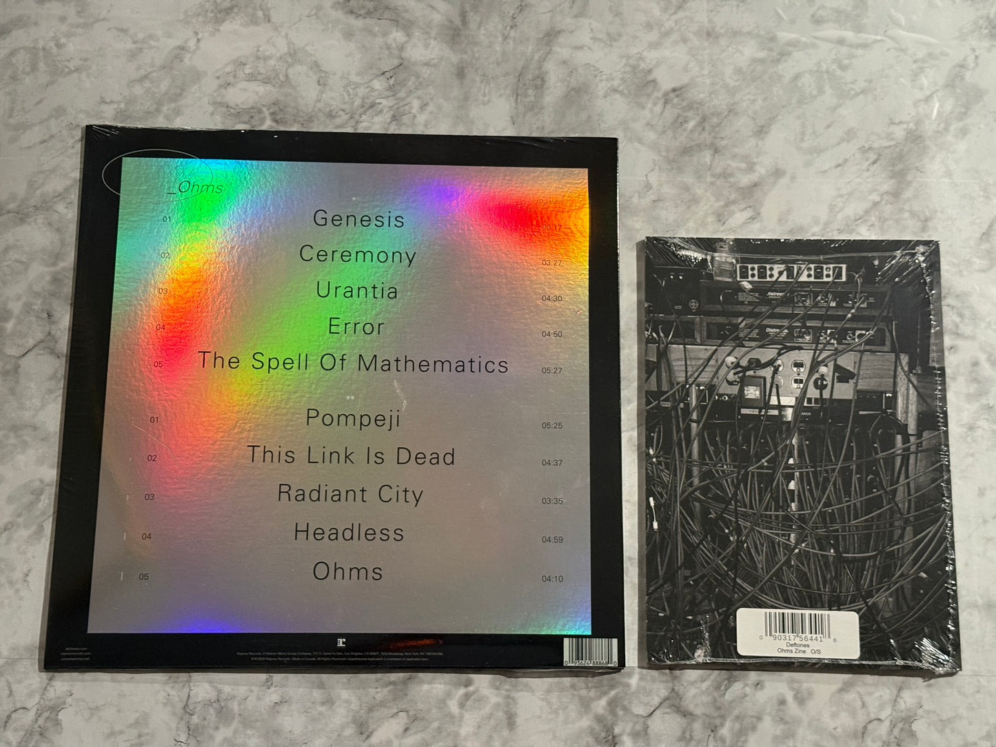 Deftones Ohms LP LIMITED Ed. CLEAR VINYL + Zine SEALED! 2020 COMPLETE RARE! OOP!