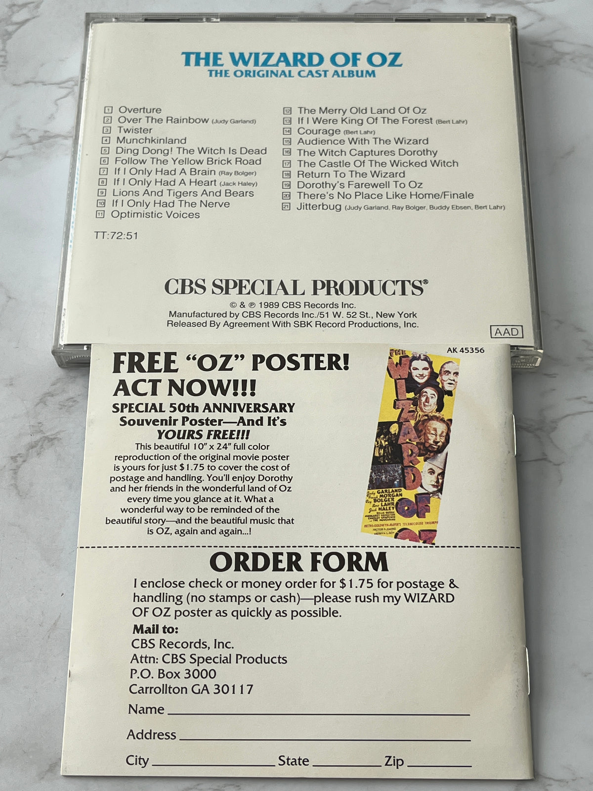 Judy Garland – The Wizard Of Oz Original Cast Album (1989) [DADC PRESS]