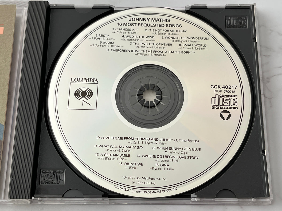 Johnny Mathis – 16 Most Requested Songs (1986) [DADC PRESS]