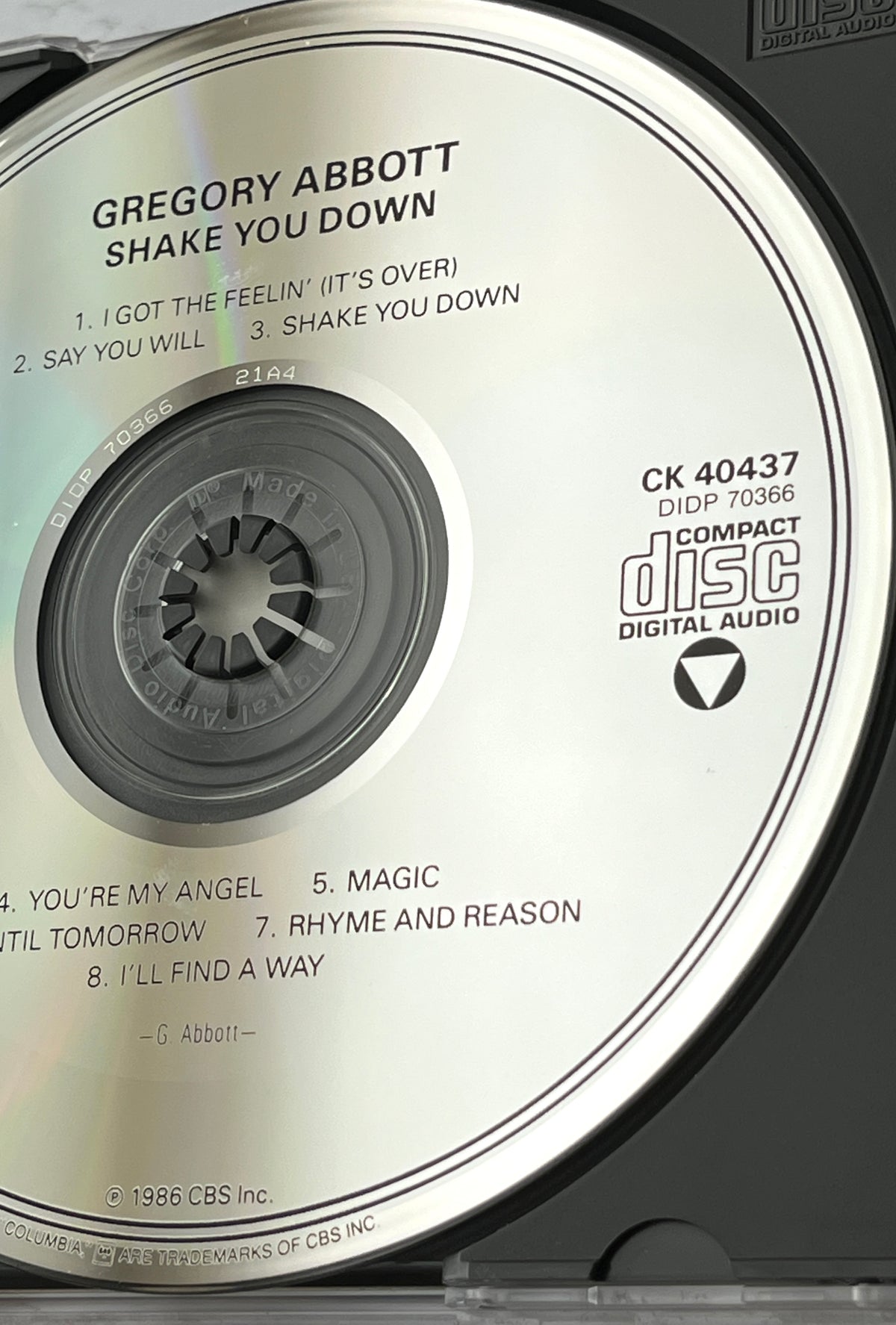 Gregory Abbott – Shake You Down (1986) [DADC PRESS]