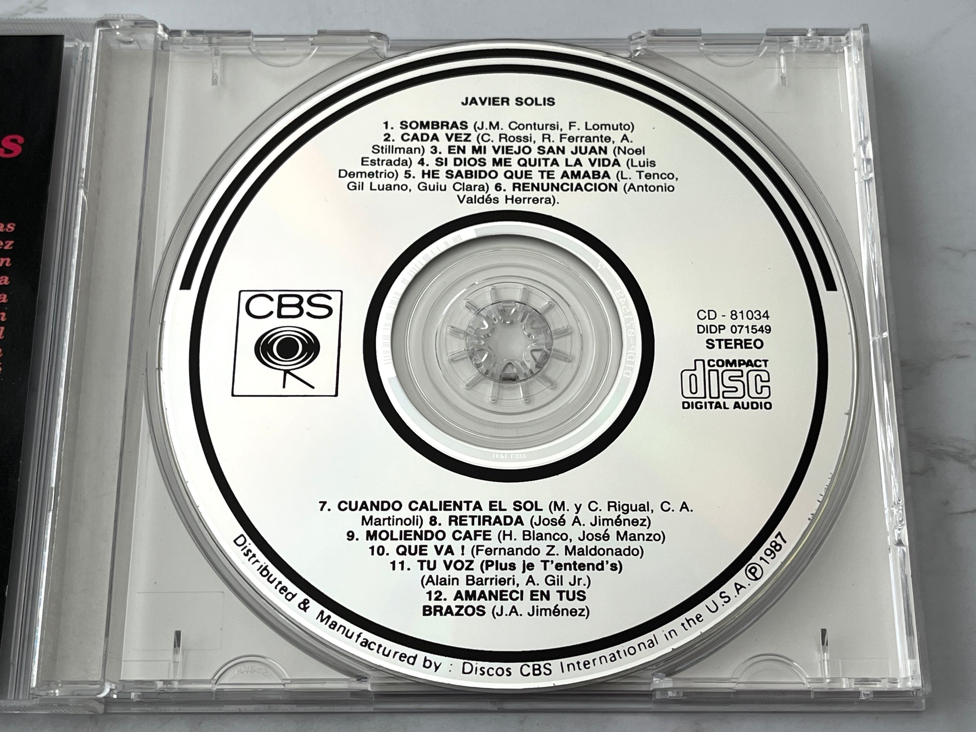 Javier Solís – Sombras (1990)