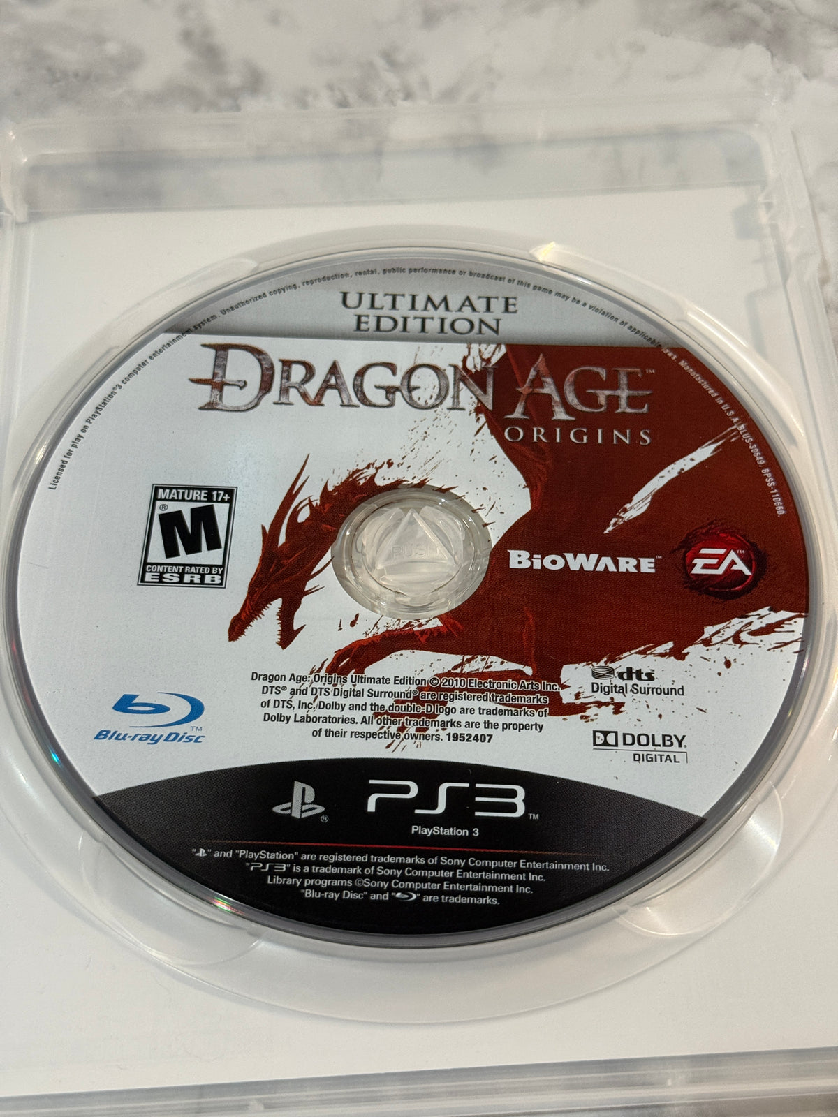 Dragon Age Origins Ultimate Edition PS3 BioWare EA All 7 DLC Packs On Disc