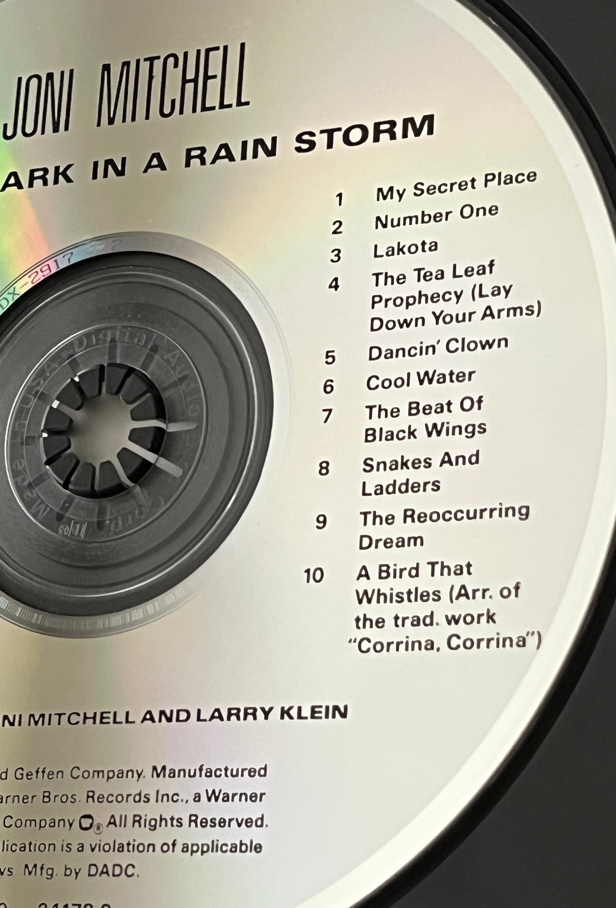 Joni Mitchell – Chalk Mark In A Rain Storm (1988) [DADC PRESS]