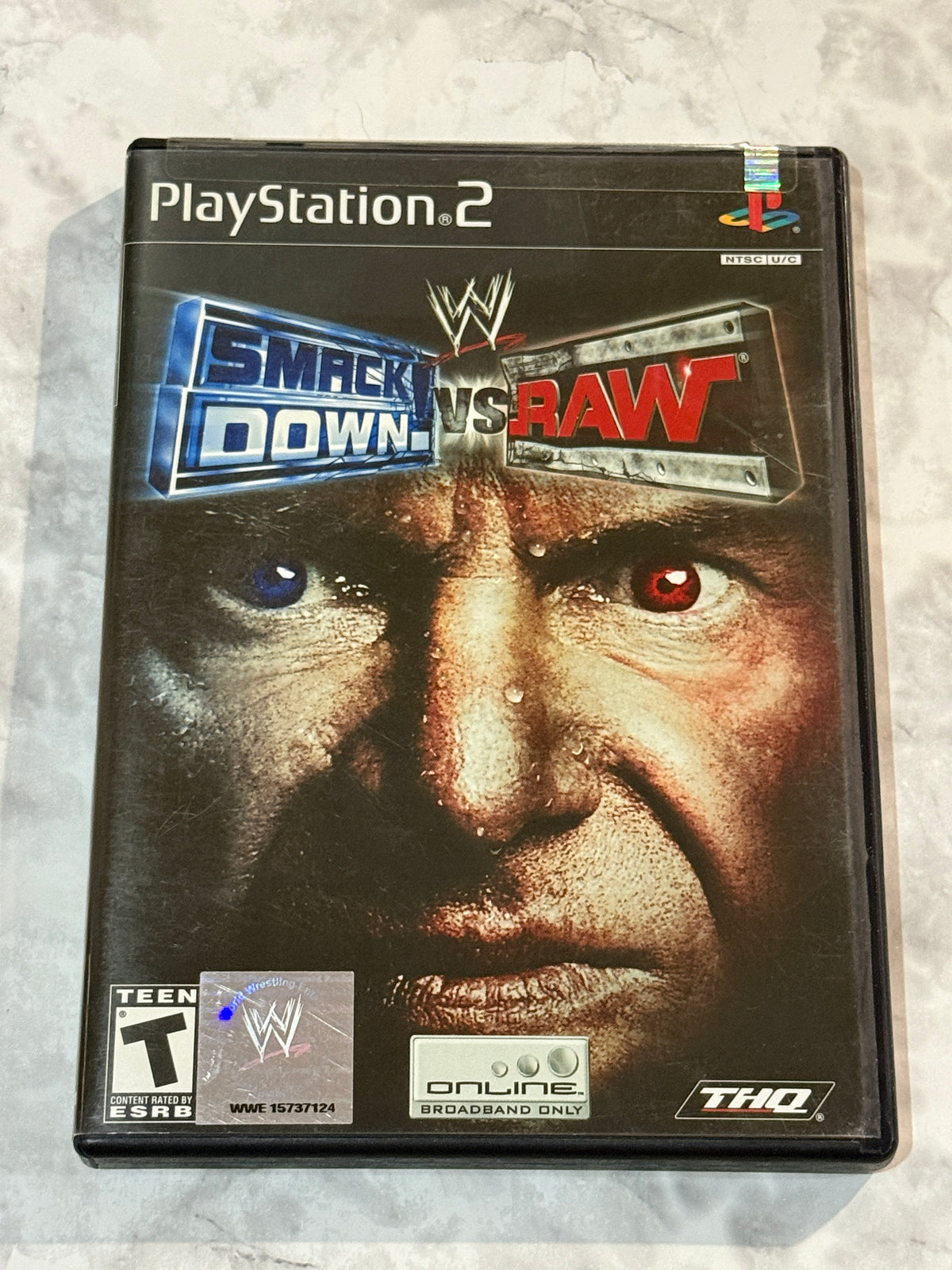 WWE SmackDown vs Raw PS2 2004 CIB Complete w/Manual THQ First In Series