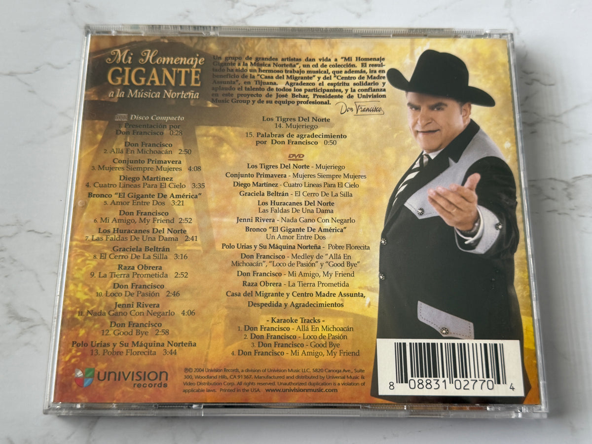 Don Francisco – Mi Homenaje Gigante A La Musica Nortena (CD + DVD) (2009)