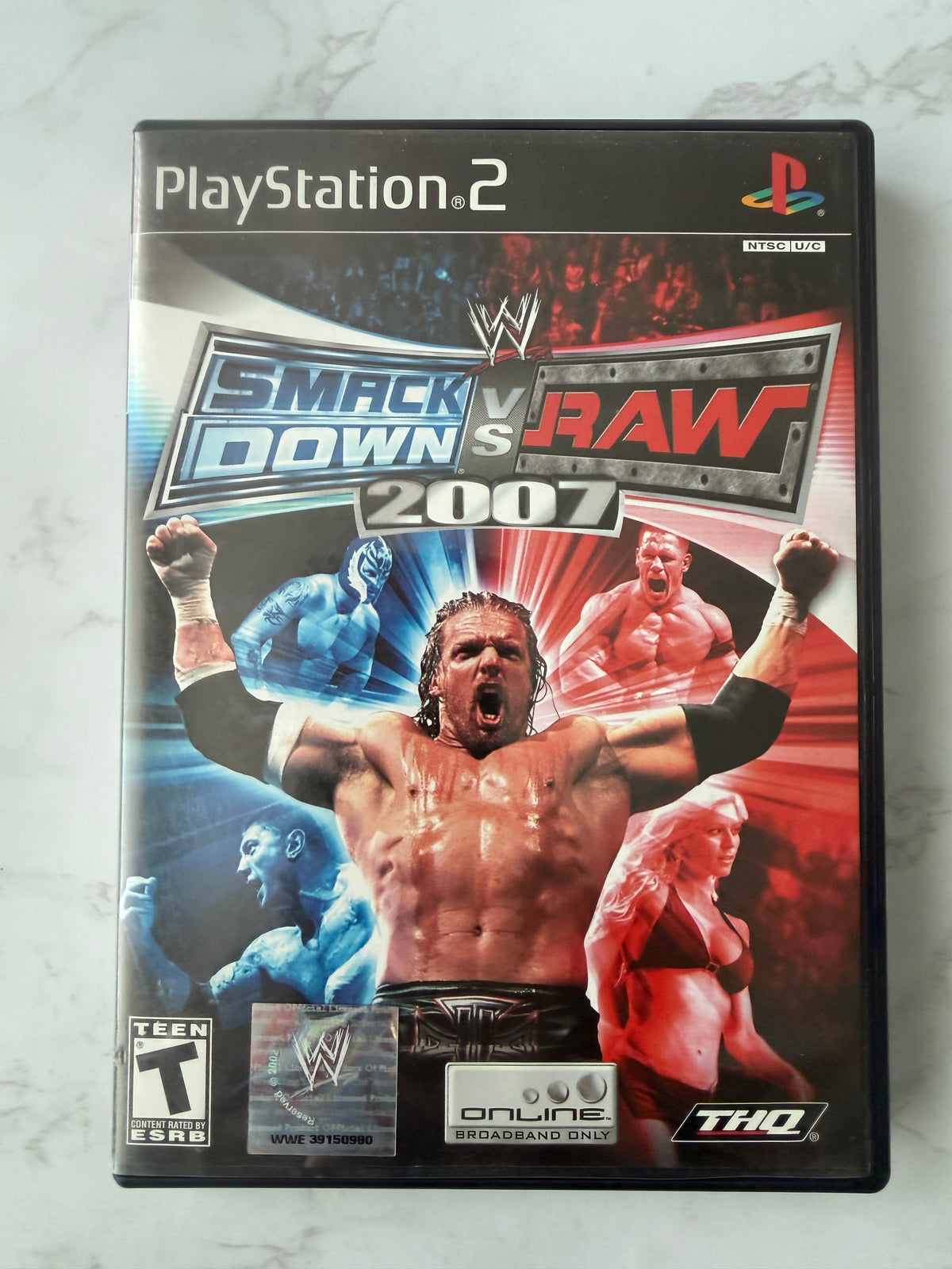 WWE SmackDown vs Raw 2007 PS2 CIB Complete w/Manual THQ Black Label