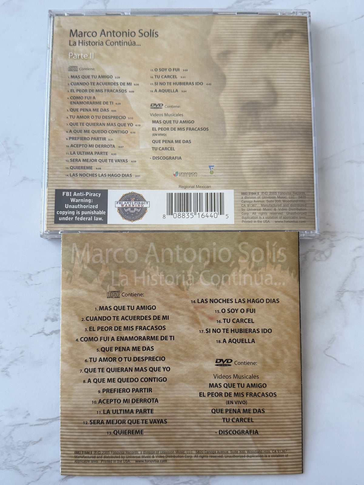 Marco Antonio Solís – La Historia Continúa... Parte II (CD + DVD) (2005)