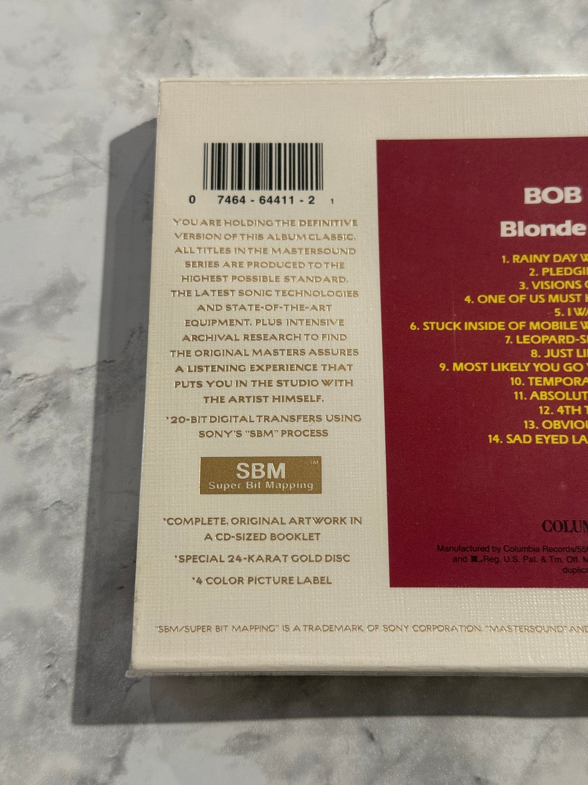 Bob Dylan – Blonde On Blonde (MasterSound, 24KT Gold, Sealed)