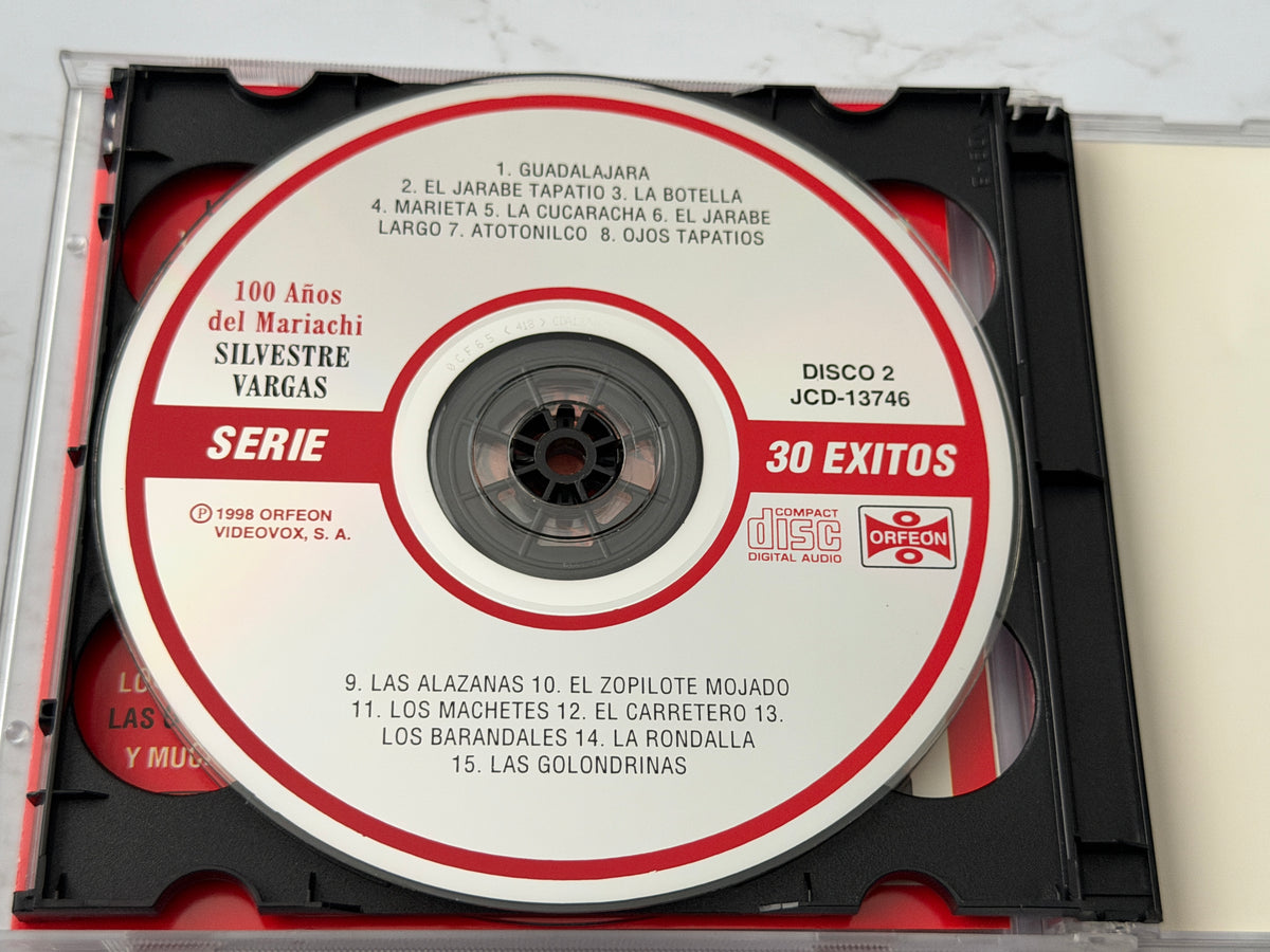 Mariachi Silvestre Vargas – 100 Anos Del Mariachi - Serie 30 Exitos (2-CD Set) (1998)