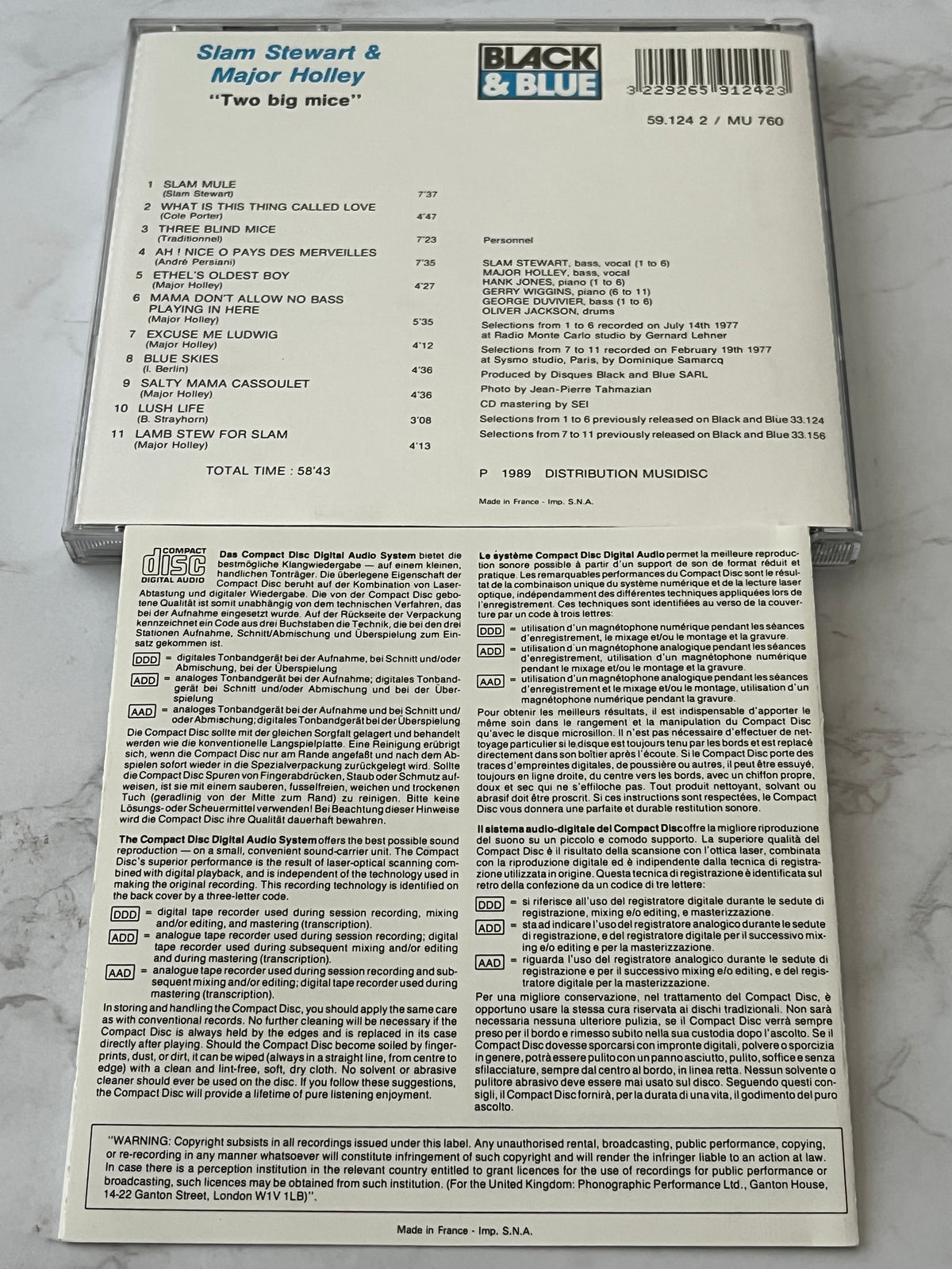 Slam Stewart & Major Holley – Two Big Mice (1989)