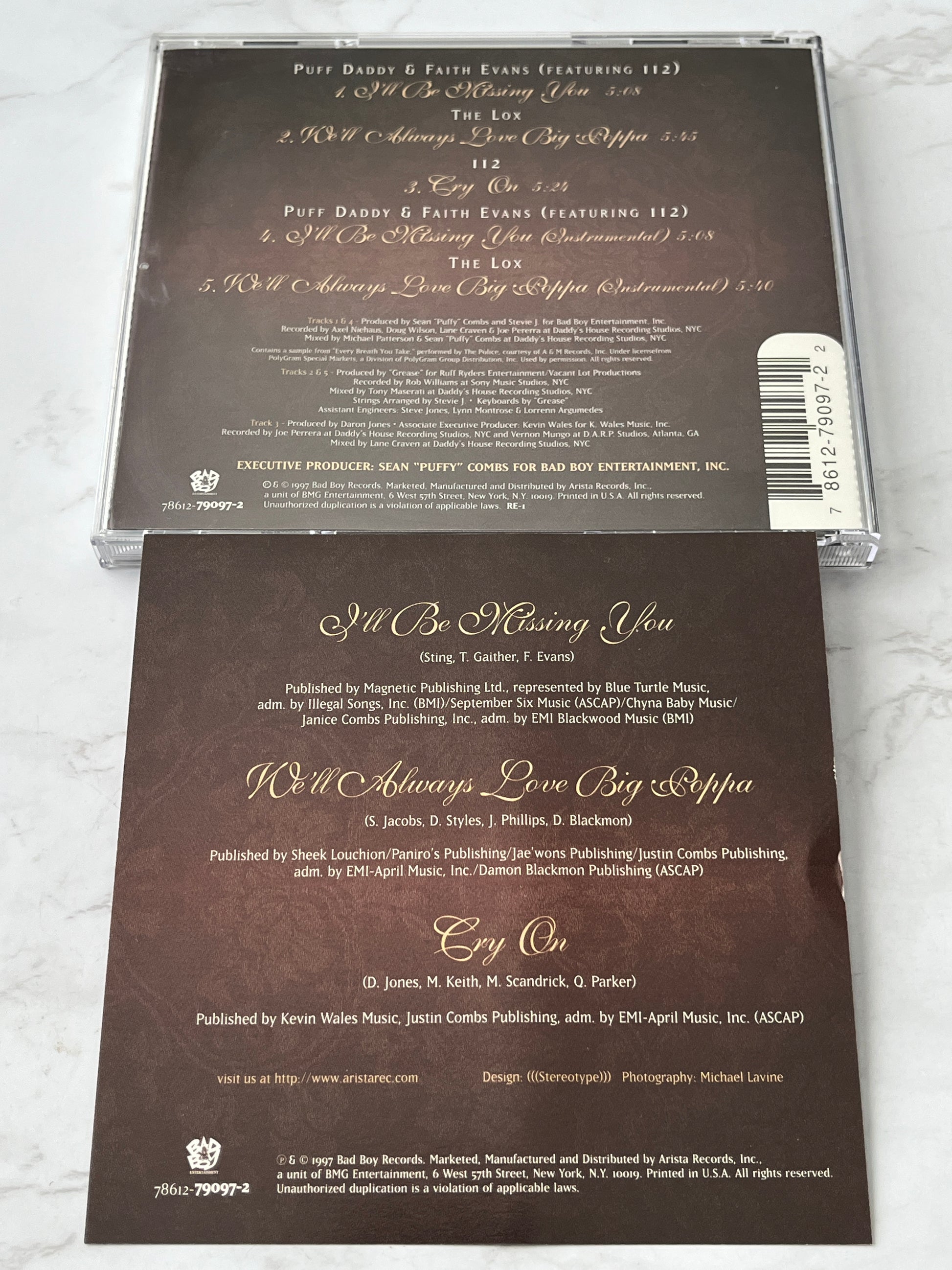 Puff Daddy, Faith Evans – I'll Be Missing You (CD Single) (1997)
