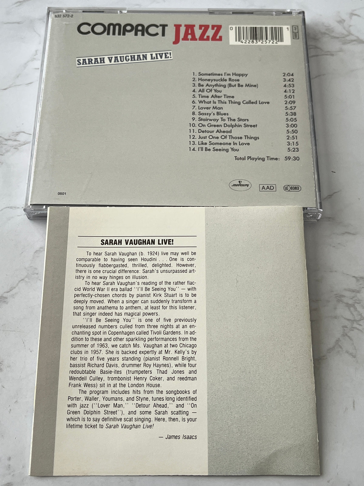 Sarah Vaughan – Compact Jazz: Sarah Vaughan Live! (1987)