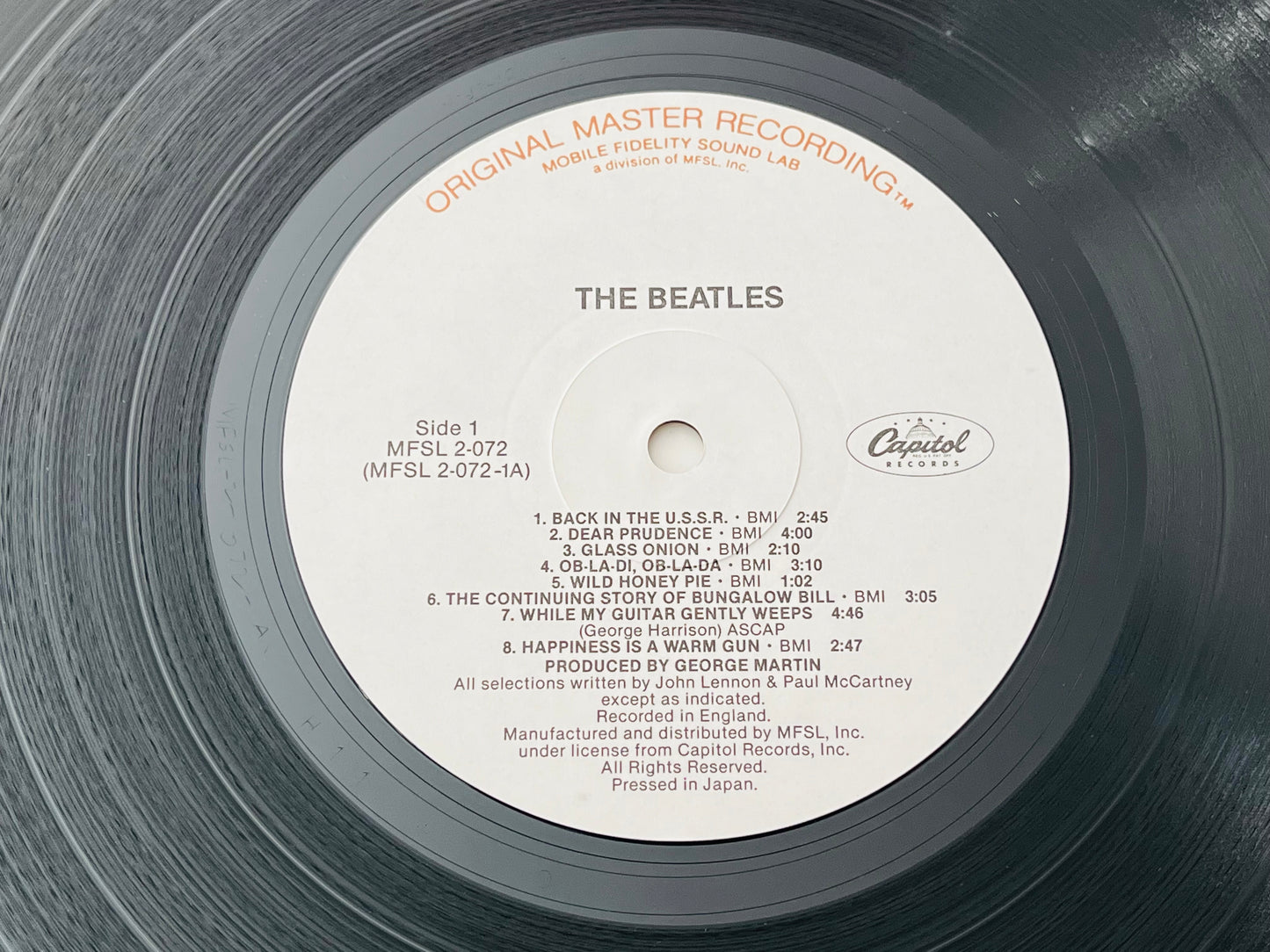 Beatles White Album 2 LP MFSL JAPAN PRESS COMPLETE! Mobile Fidelity MFSL 2-072