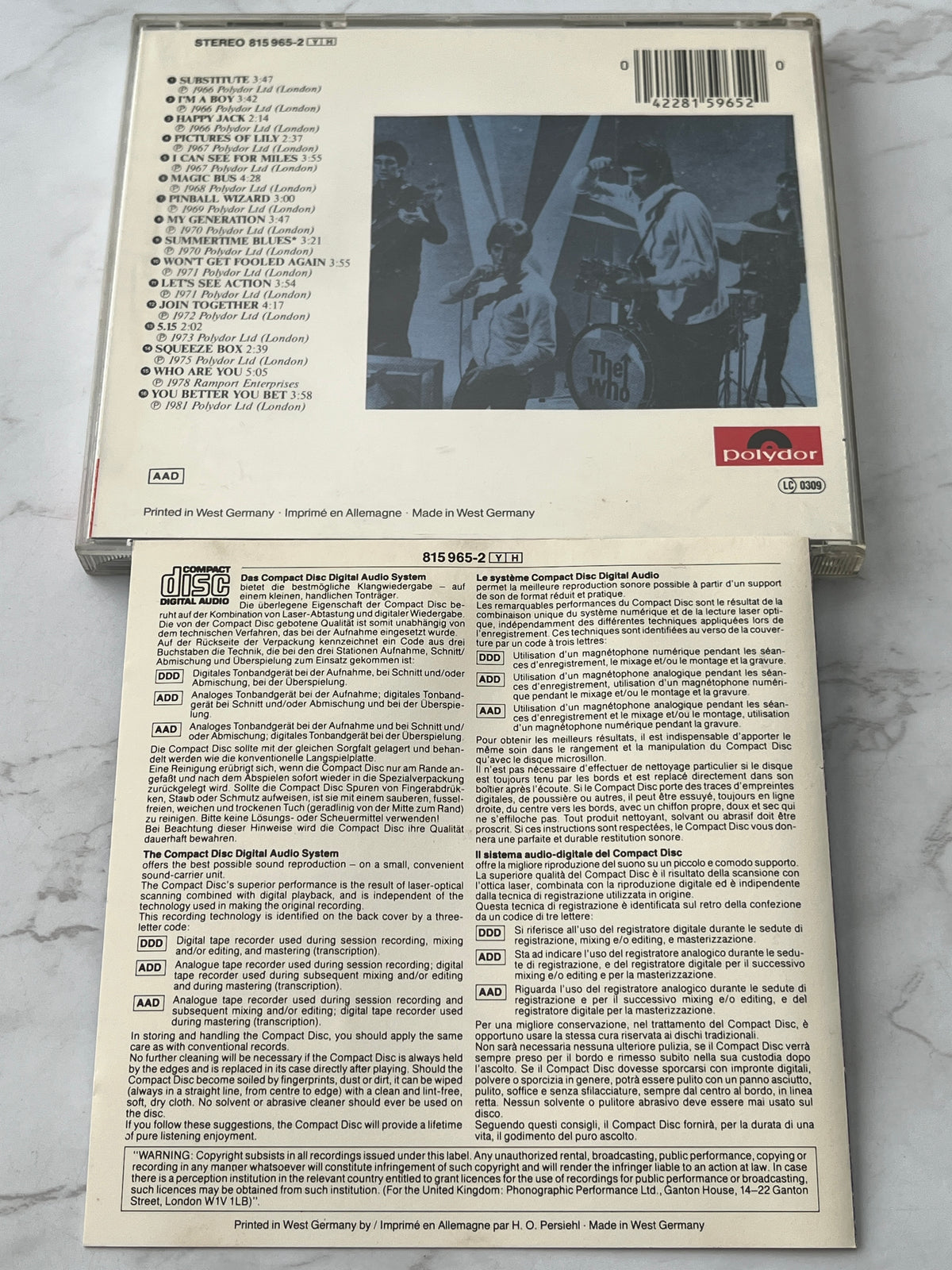 The Who – The Singles [W GERMANY TARGET ERA]