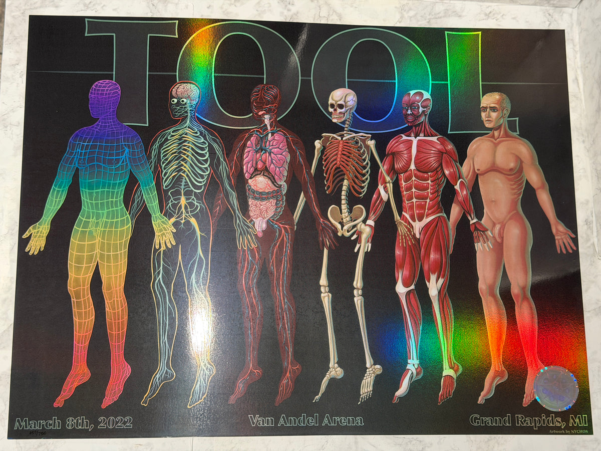 TOOL Concert Poster Grand Rapids MI 3/8/2022 NYCHOS Foil Numbered /750 Van Andel
