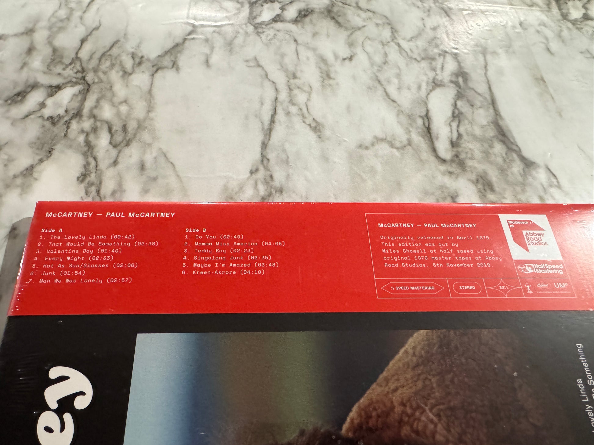Paul McCartney – McCartney LP 2020 RSD Half-Speed SEALED Capitol/UMe 0846472