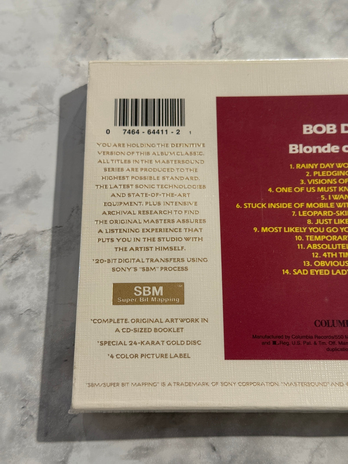 Bob Dylan – Blonde On Blonde (MasterSound, 24KT Gold, Sealed)