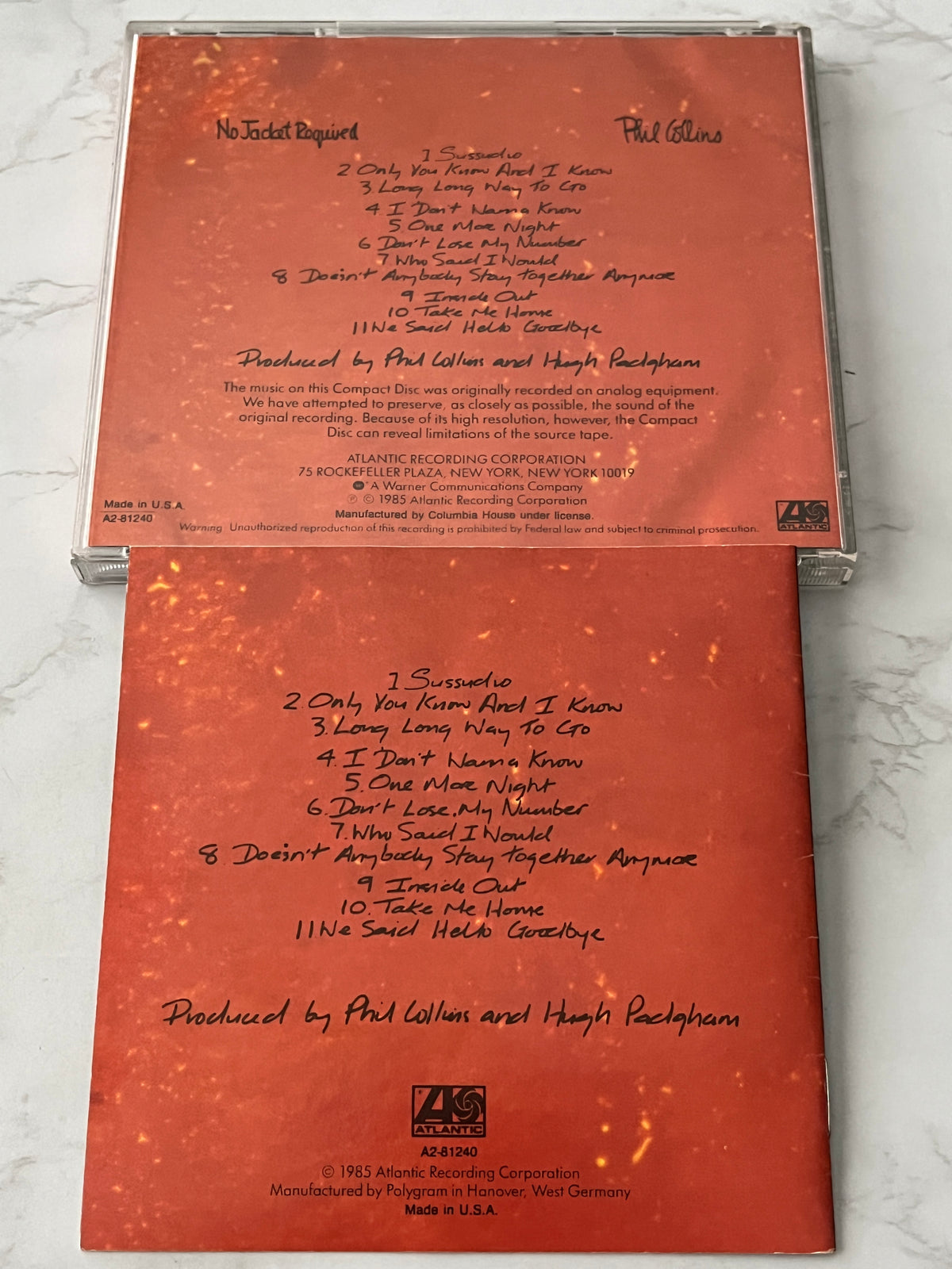 Phil Collins – No Jacket Required (1985) [DADC PRESS]