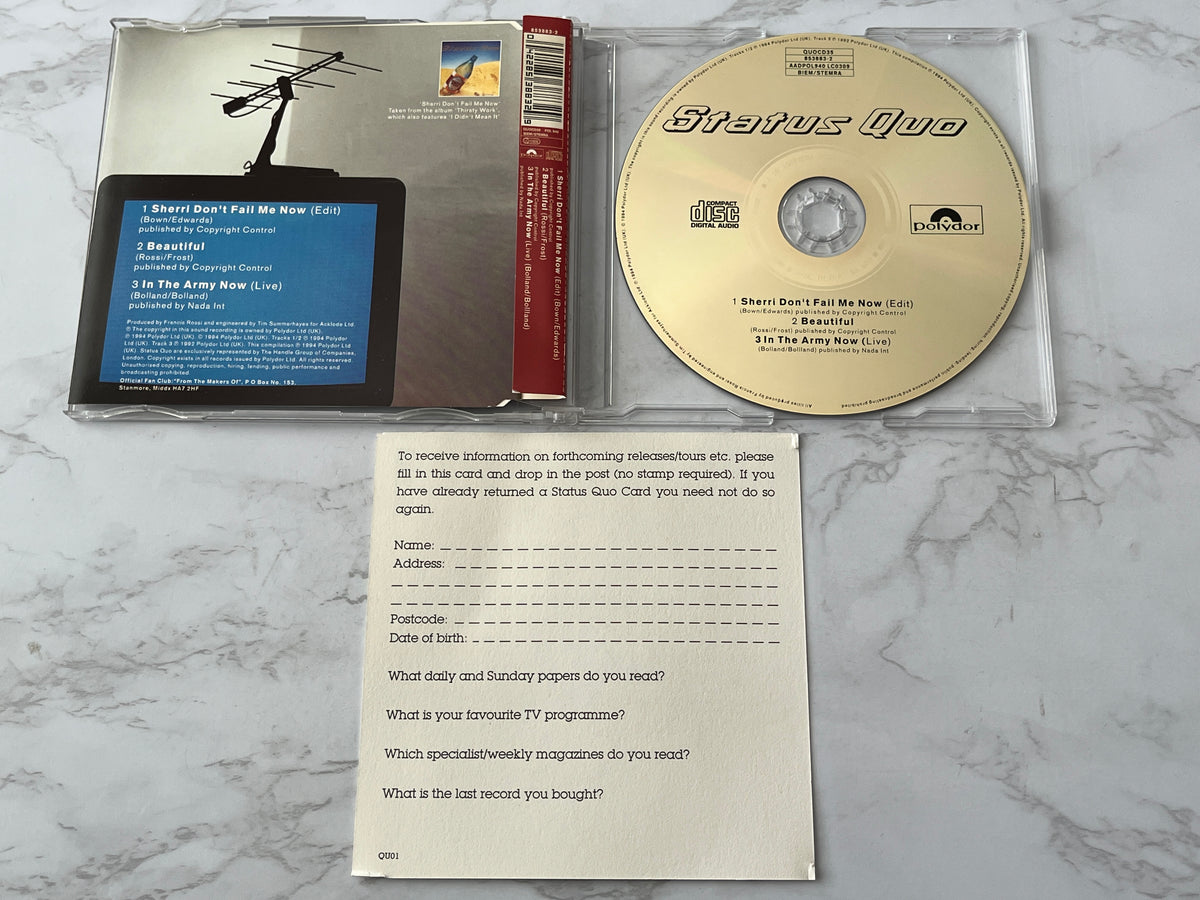 Status Quo – Sherri Don't Fail Me Now (CD Single) (1994) [UK PRESS]