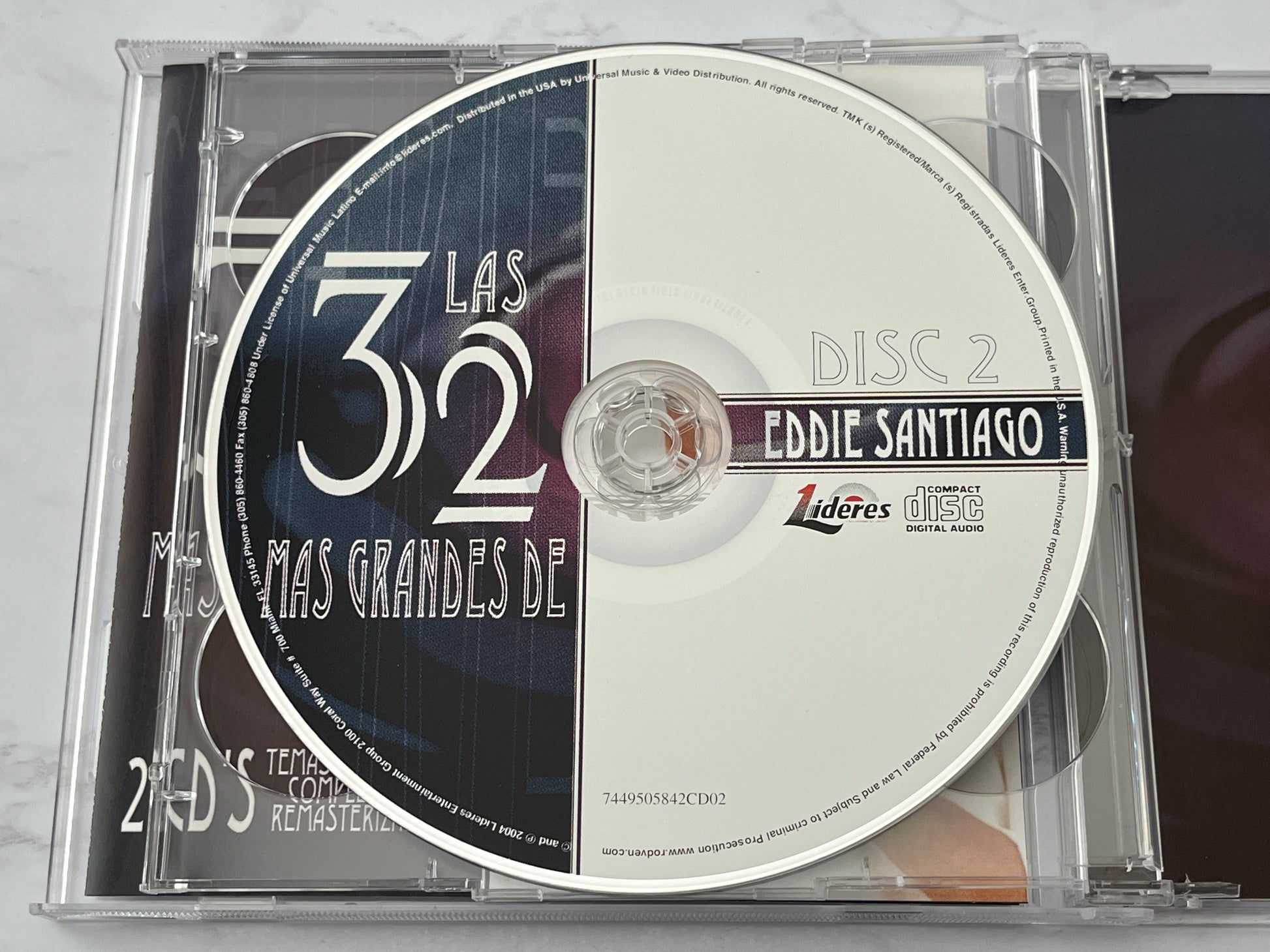Eddie Santiago – Las 32 Más Grandes de Eddie Santiago (2-CD Set) (2004)