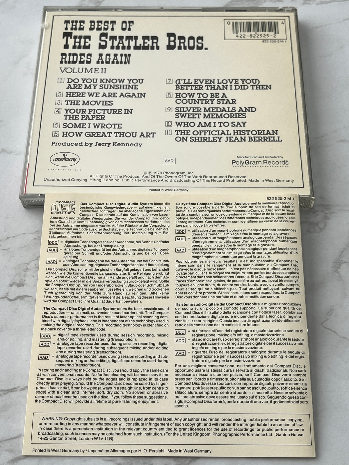 The Statler Brothers – The Best Of The Statler Bros. Rides Again Volume II (1979) [W GERMANY TARGET ERA]