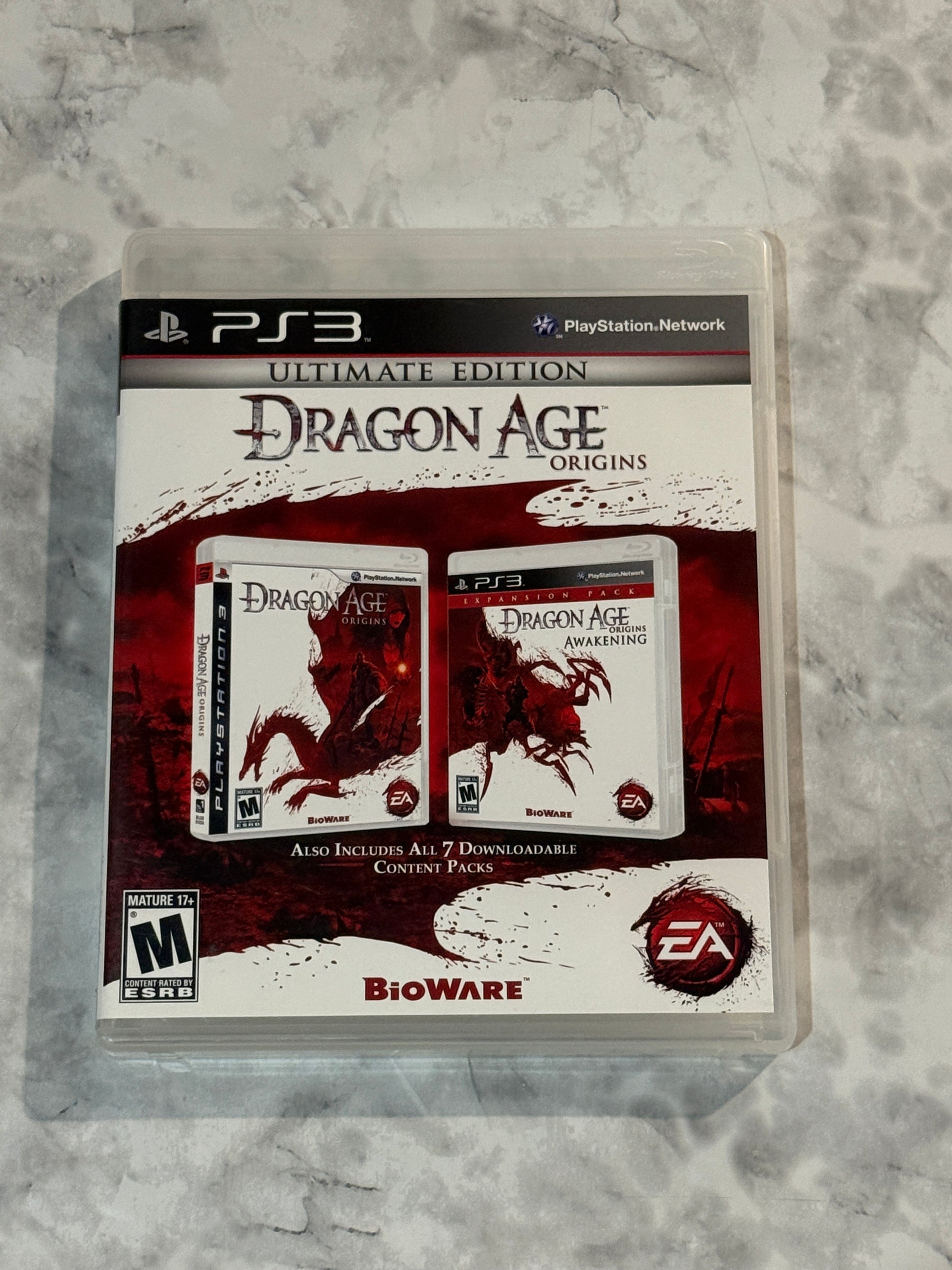Dragon Age Origins Ultimate Edition PS3 BioWare EA All 7 DLC Packs On Disc