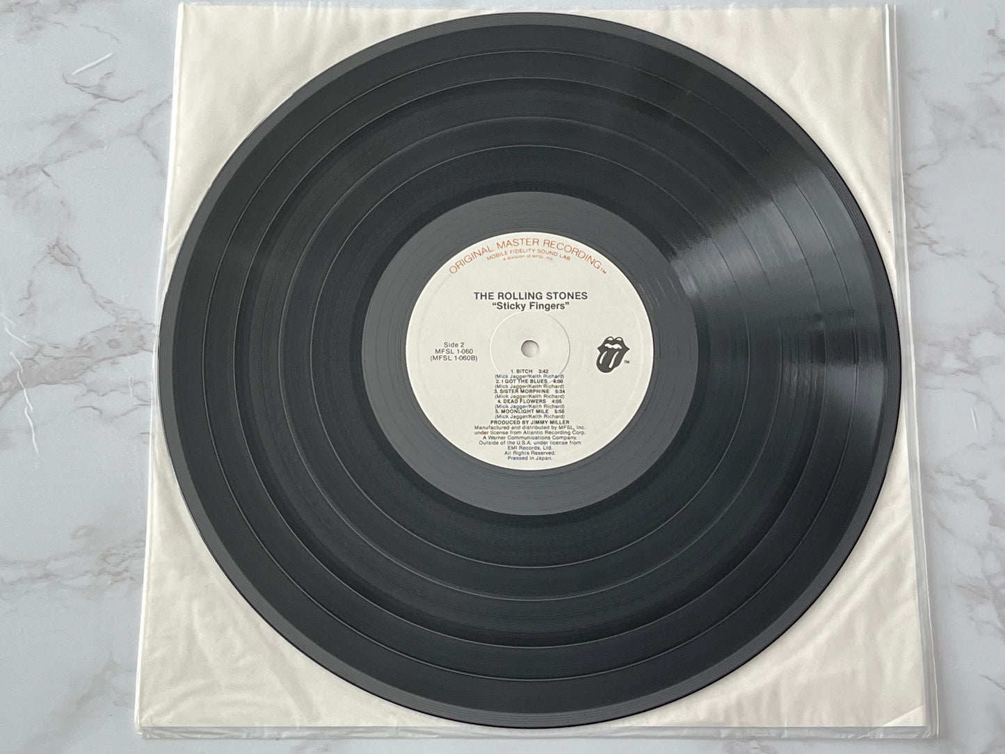 Rolling Stones Sticky Fingers LP MFSL JAPAN PRESS COMPLETE Mobile Fidelity 1-060