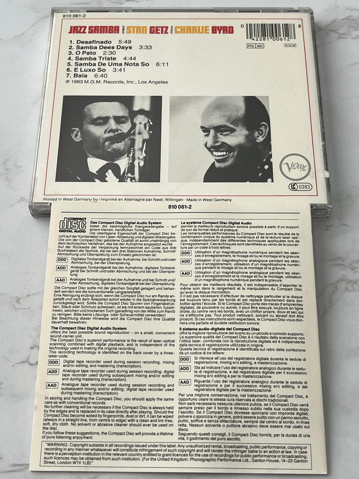 Stan Getz & Charlie Byrd – Jazz Samba (1962) [W GERMANY TARGET ERA]