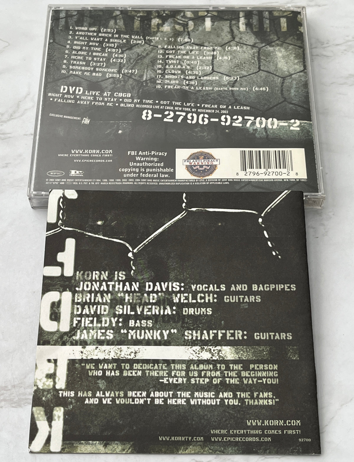 Korn – Greatest Hits Vol. 1 (2004)