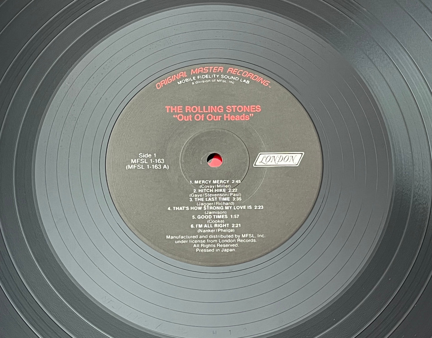 Rolling Stones Out Of Our Heads LP 1984 Mobile Fidelity MFSL 1-163 MADE IN JAPAN