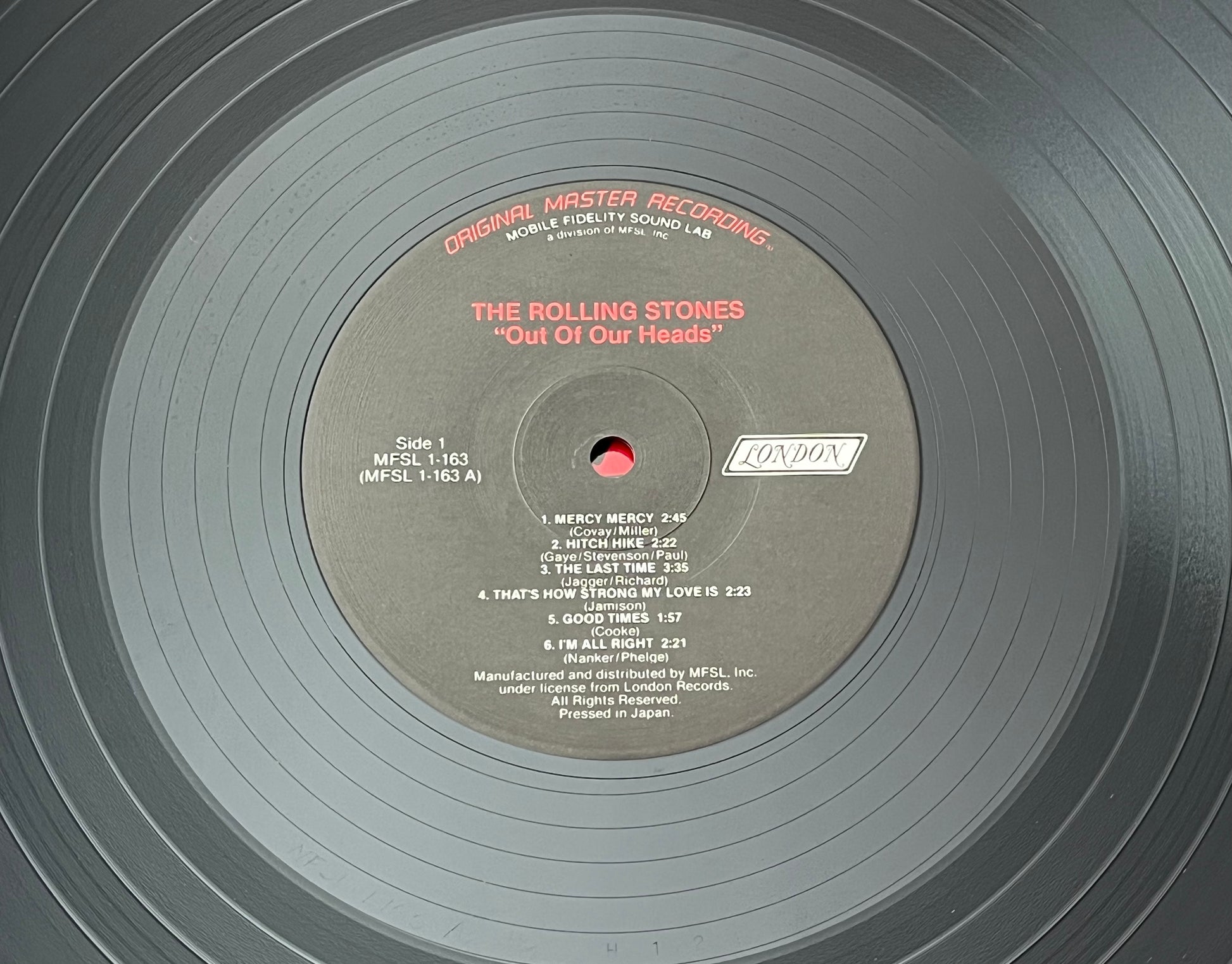 Rolling Stones Out Of Our Heads LP 1984 Mobile Fidelity MFSL 1-163 MADE IN JAPAN