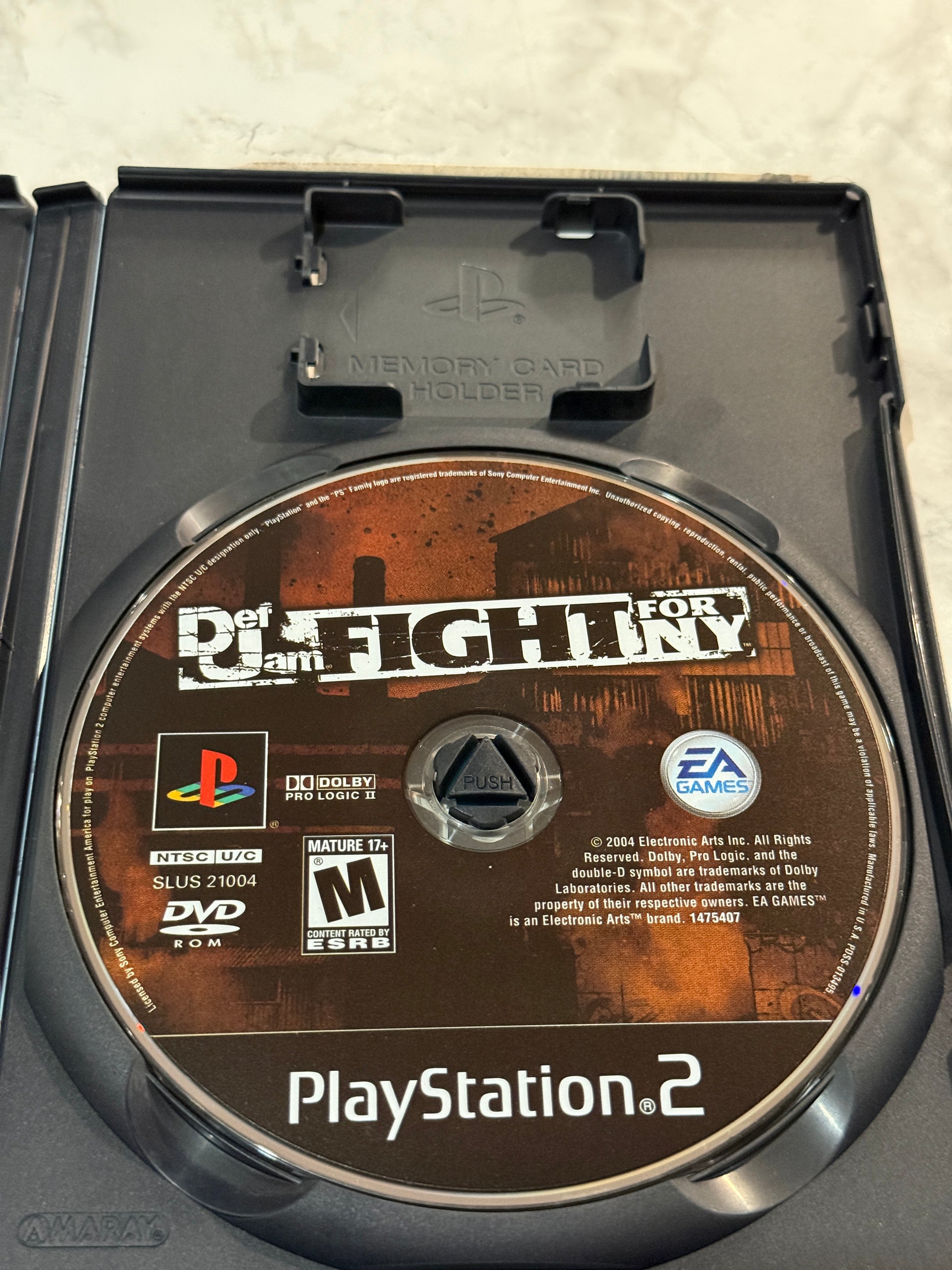 Def Jam Fight For NY PS2 BLACK LABEL CIB Complete w/Manual EA 2004 RARE!