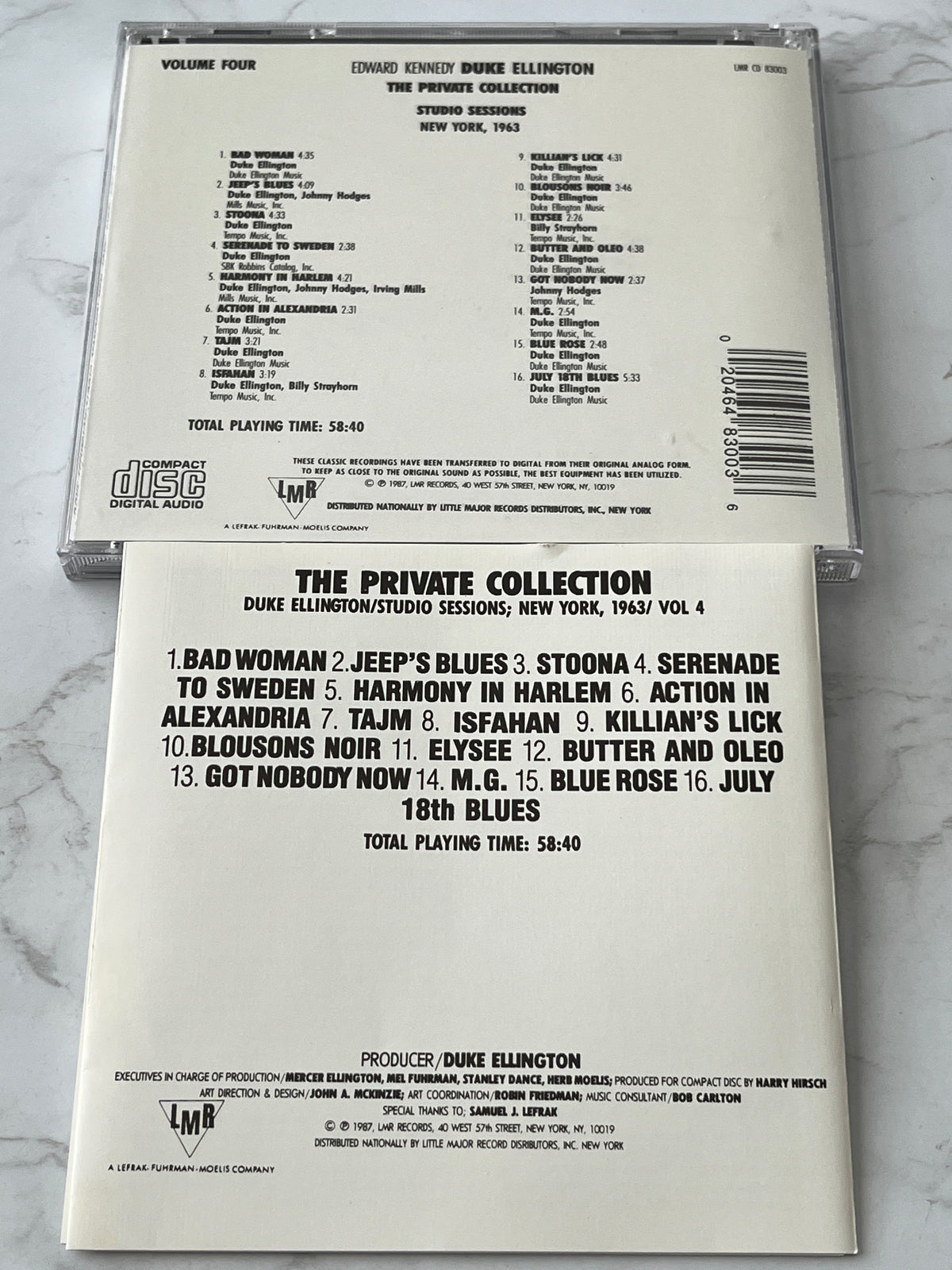 Duke Ellington – The Private Collection Volume Four: Studio Sessions New York 1963 (1987)