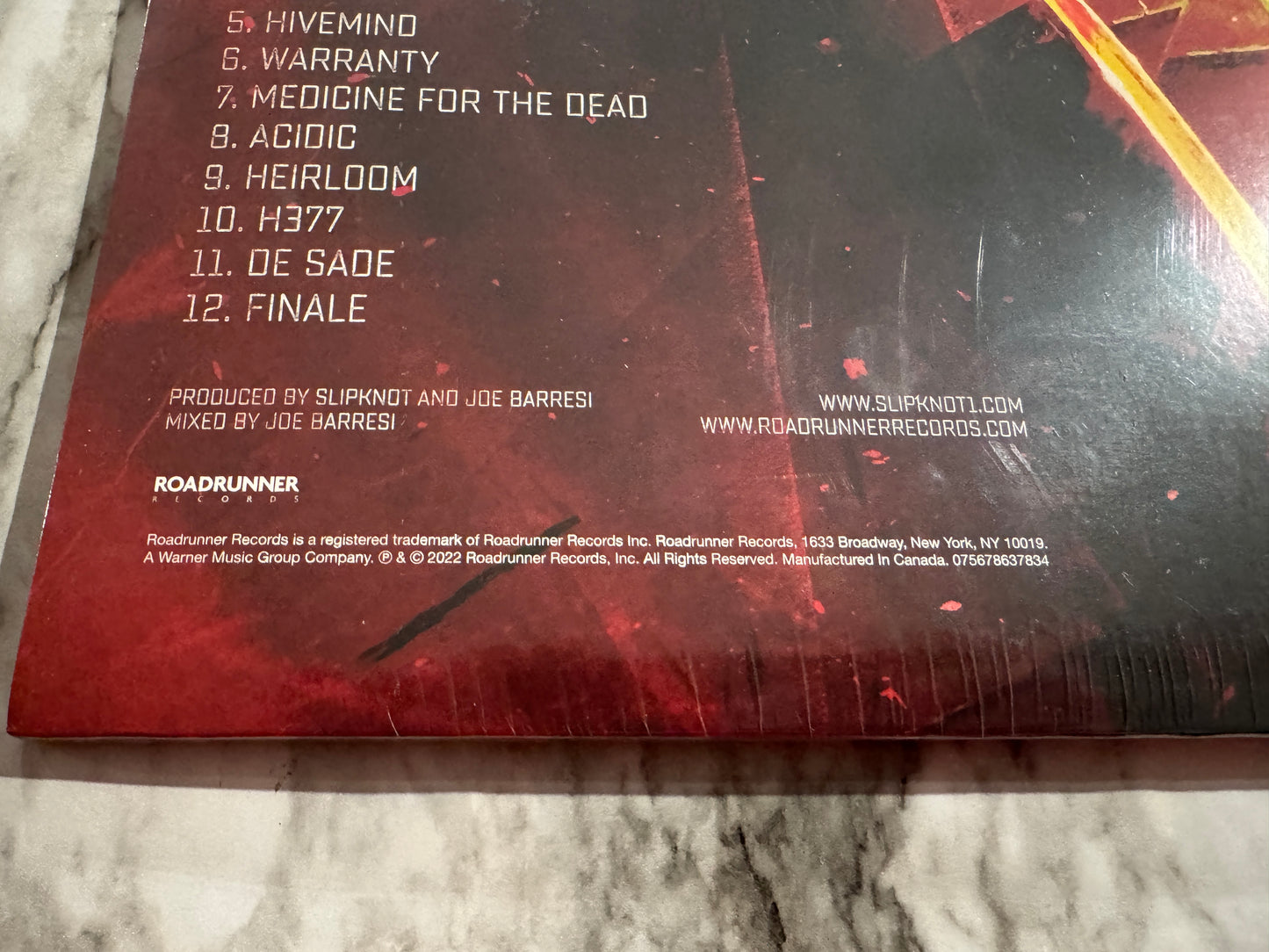 Slipknot The End So Far 2 LP Clear Vinyl 2022 SEALED! Roadrunner Misprint Spine