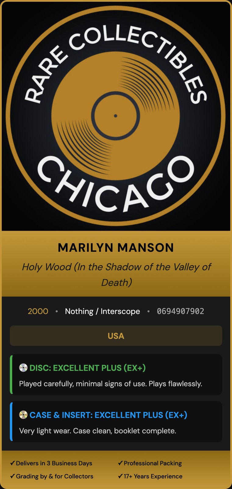 Marilyn Manson – Holy Wood (2000) [ORIGINAL USA PRESS]